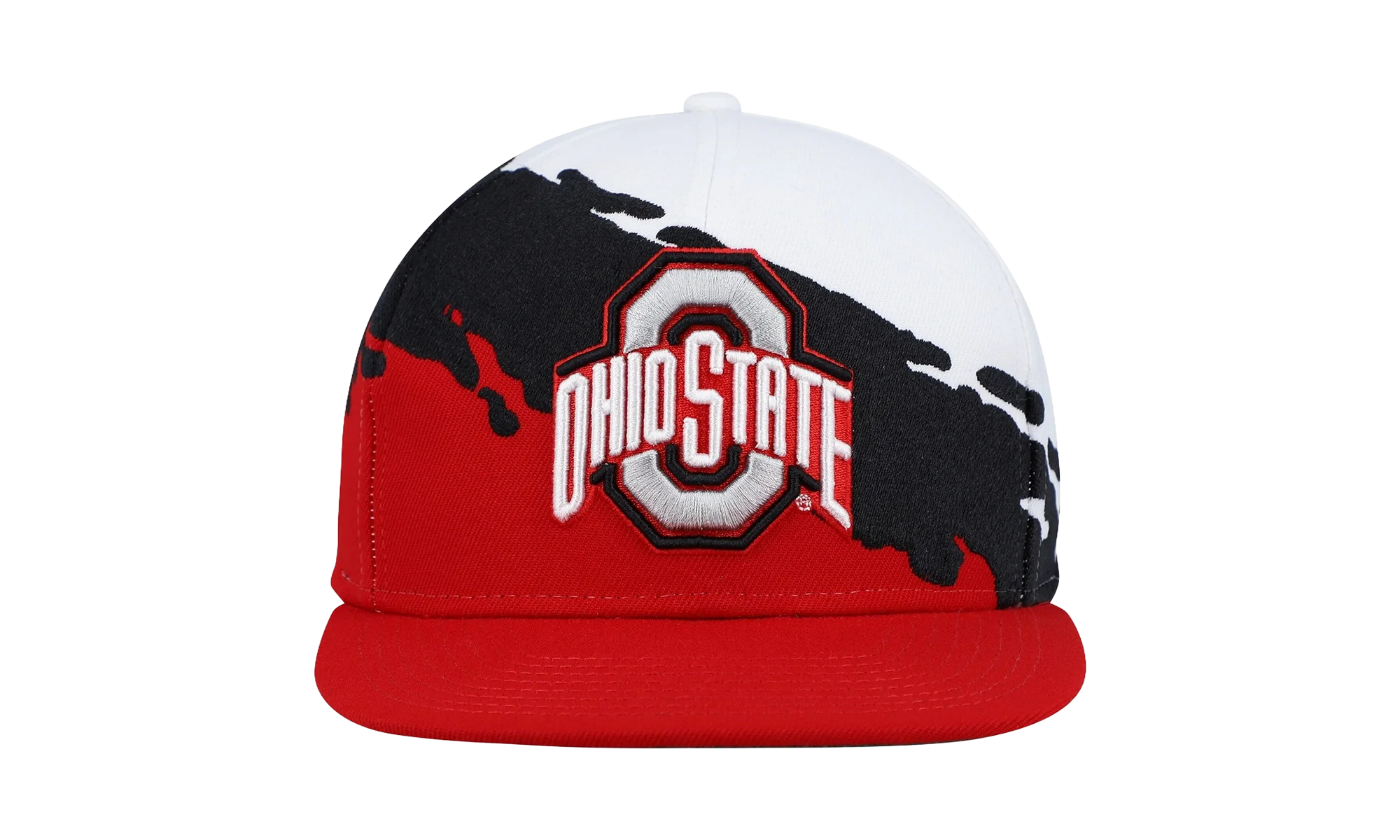 NCAA Paintbrush Snapback Cap "Ohio State Buckeyes - White / Red" HHSS3302 OSTYYPPPWHRD