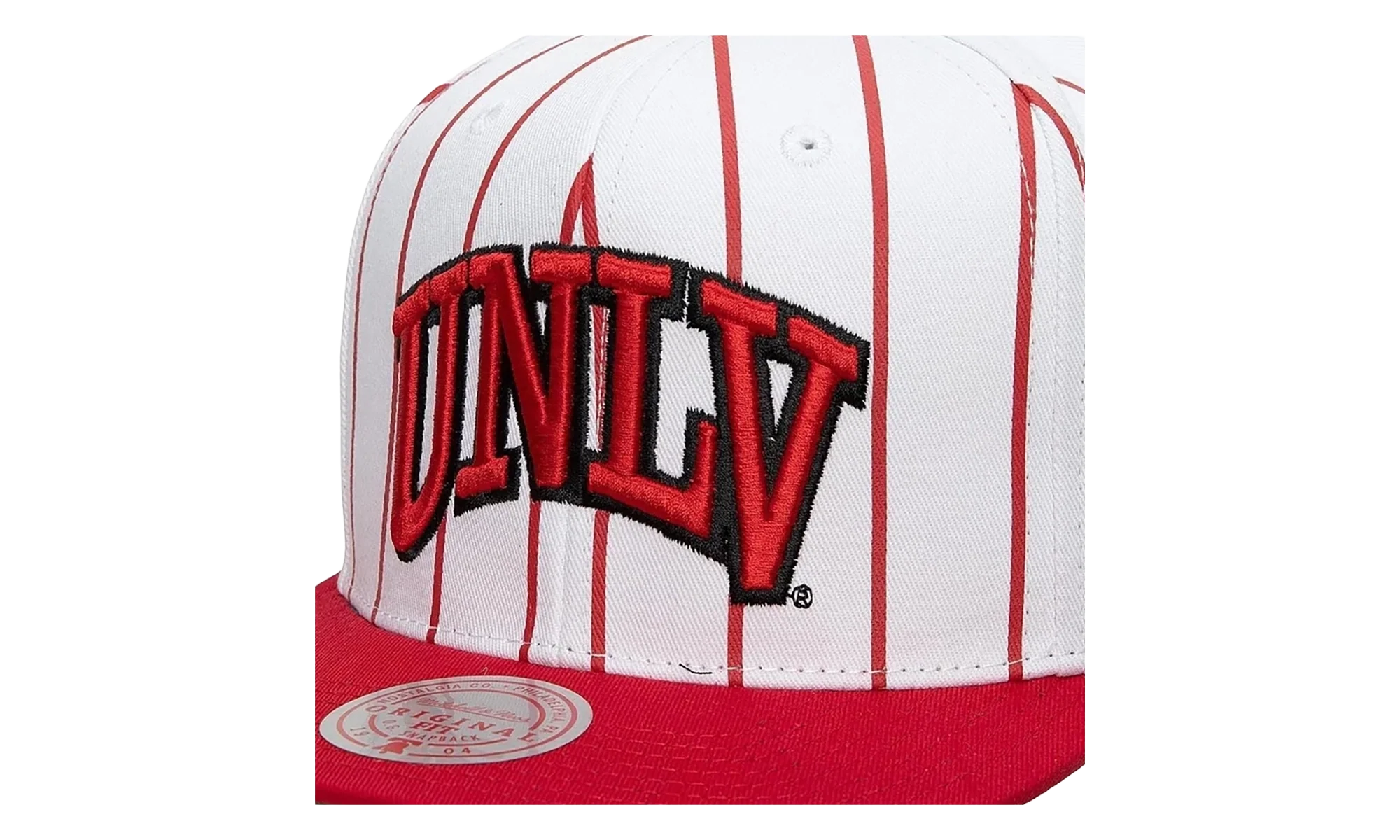 NCAA Retro Pinstripe Snapback Cap "UNLV Rebels - White" HHSS3473 LVEYYPPPWHIT - Image 2