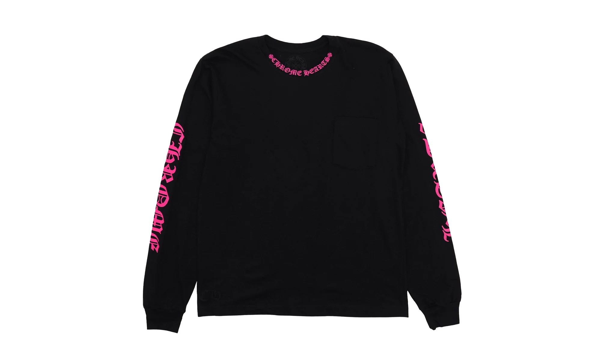 Neck Logo Long Sleeve Pocket T-Shirt "Black/Pink" CHRM0402