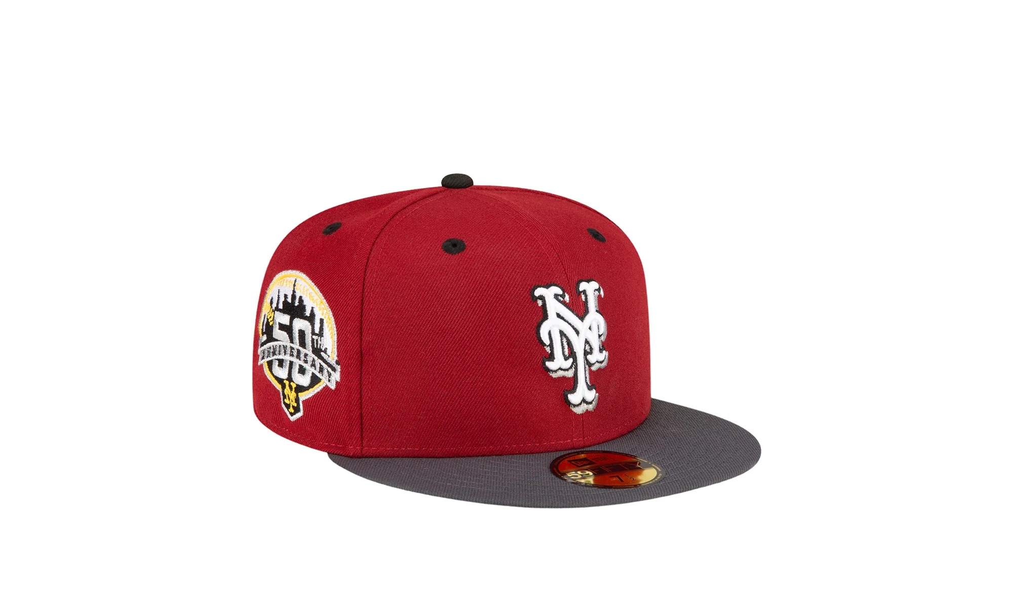 New York Mets 50th Anniversary 59FIFTY Fitted Hat "Red" 70782722 - Image 2