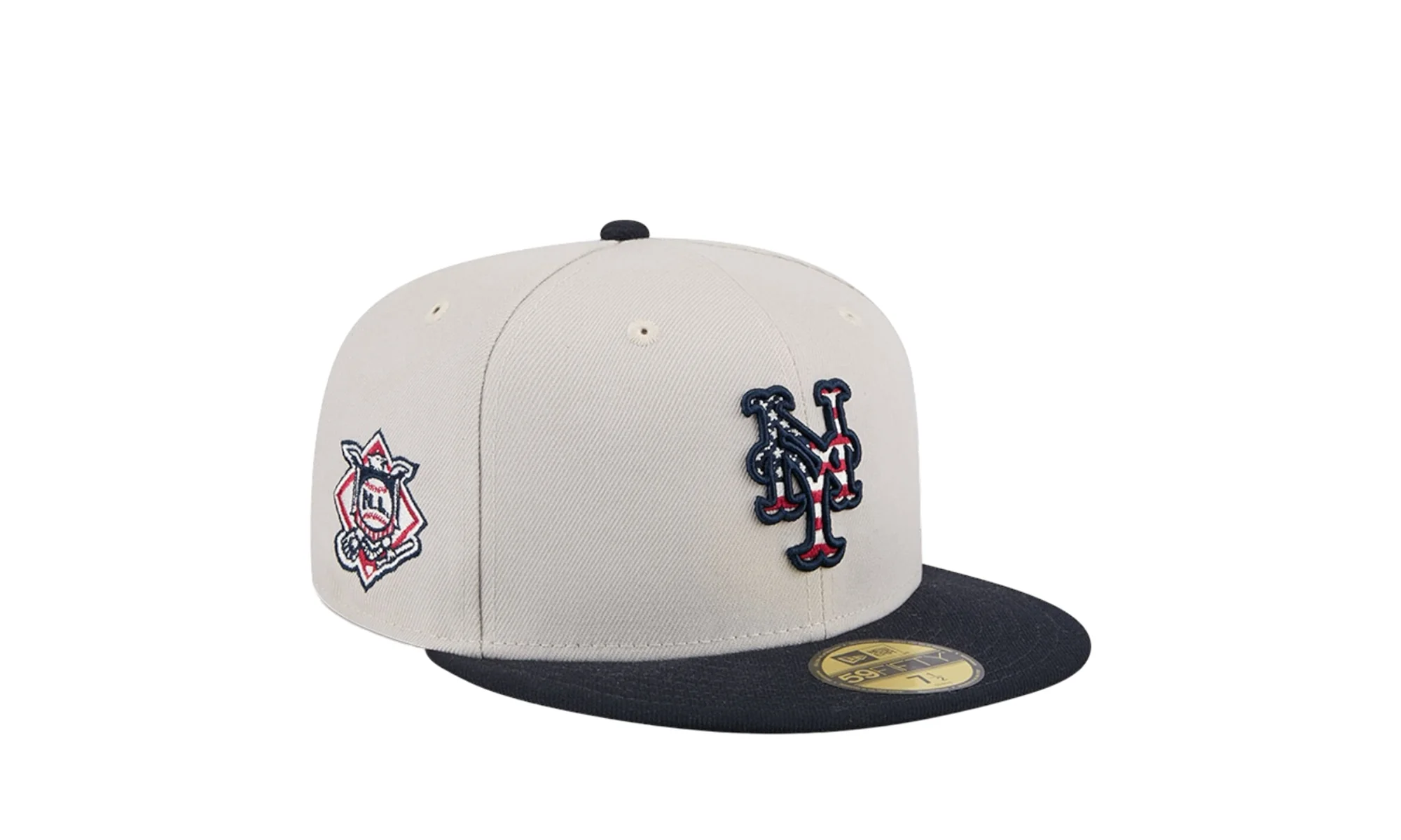 New York Mets Independence Day 2024 59FIFTY Fitted Hat "Grey" 60506382 - Image 2