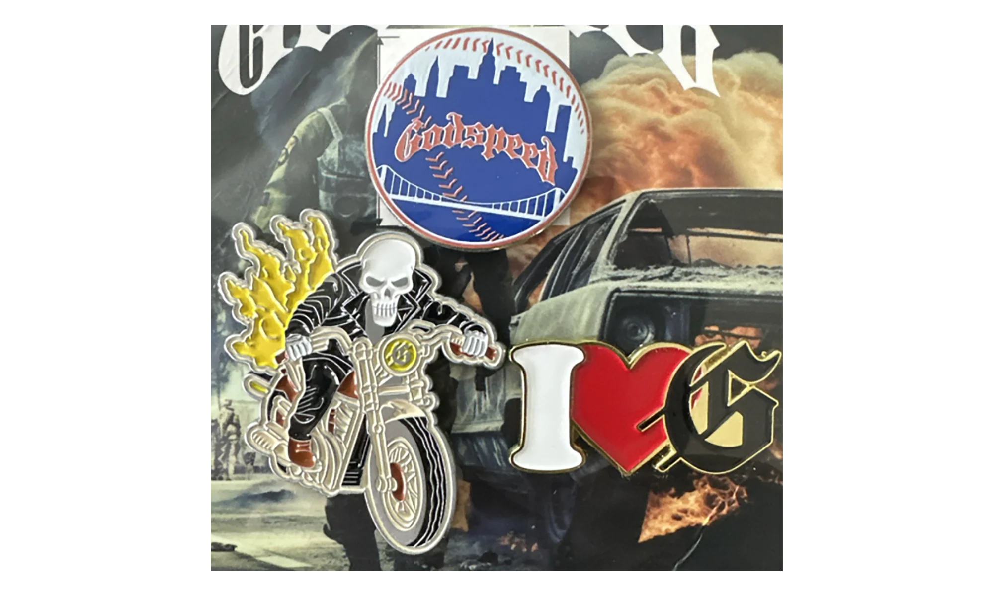 New York Pins (3 Pieces) "Multicolor" GS046 - Image 2