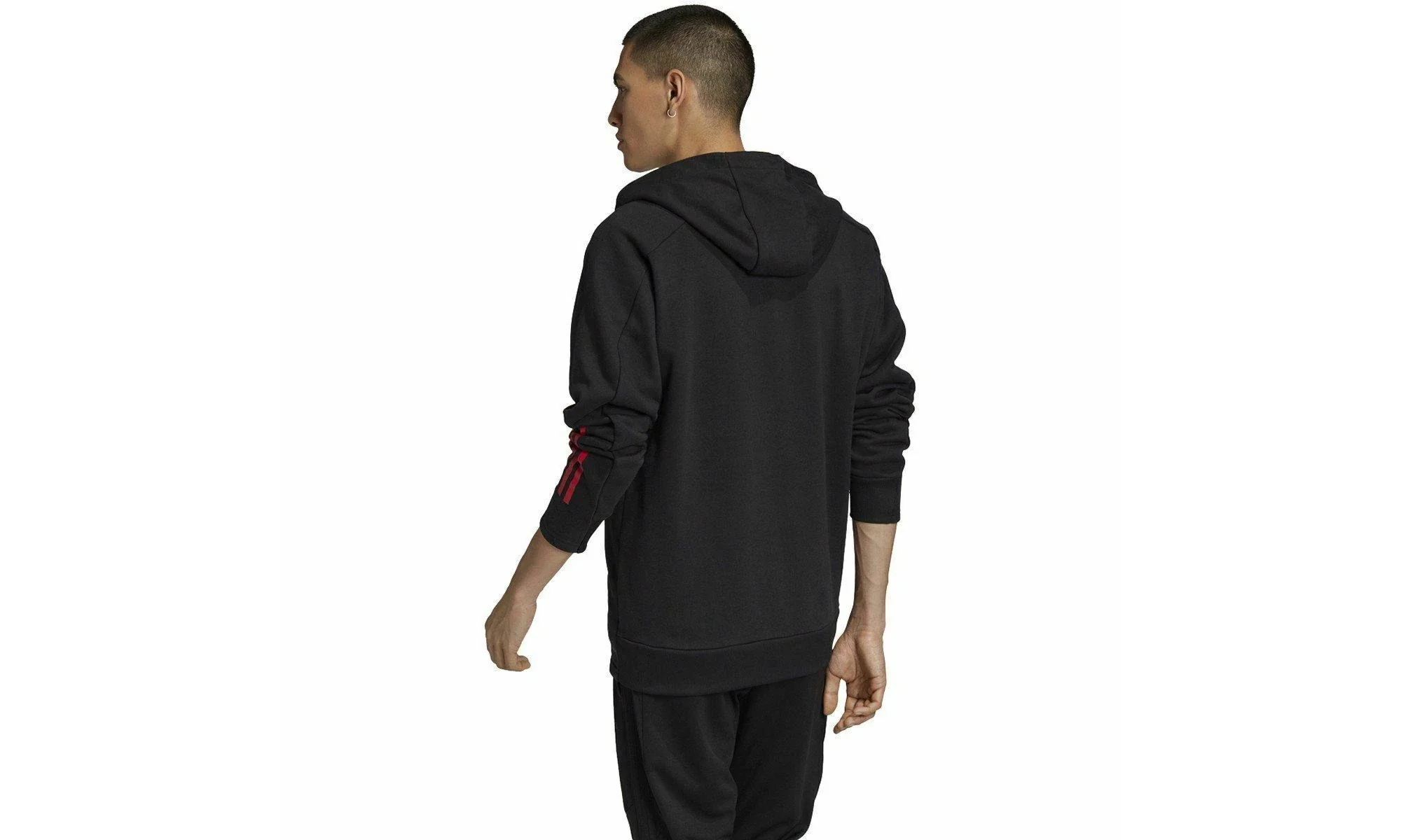 New York Red Bulls 3-Stripes Travel Jacket "Black / Red" FI1440 - Image 2