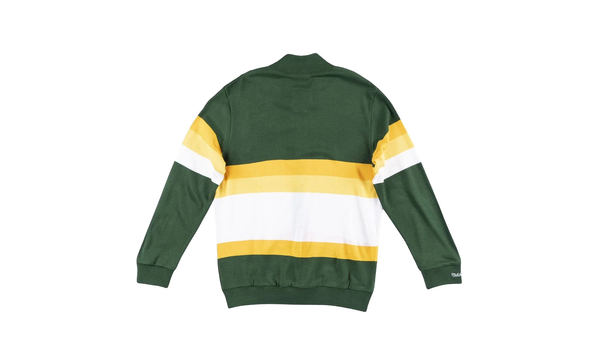 NFL Front Stripe Full Zip Sweater "Green Bay Packers - Hunter Green" SWTRAJ18024 GBPHNGN - Image 2