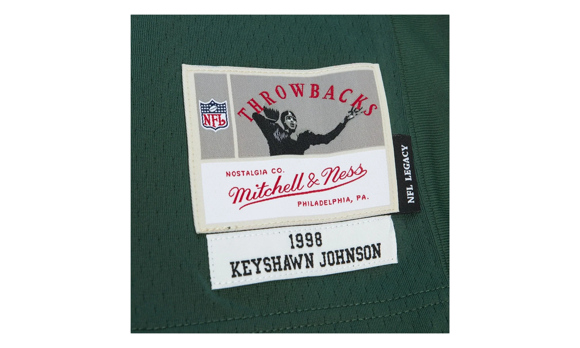 NFL Keyshawn Johnson Dark Jersey "1998 New York Jets - Hunter Green" LGJY6208 NYJ98KJHHNGN - Image 4