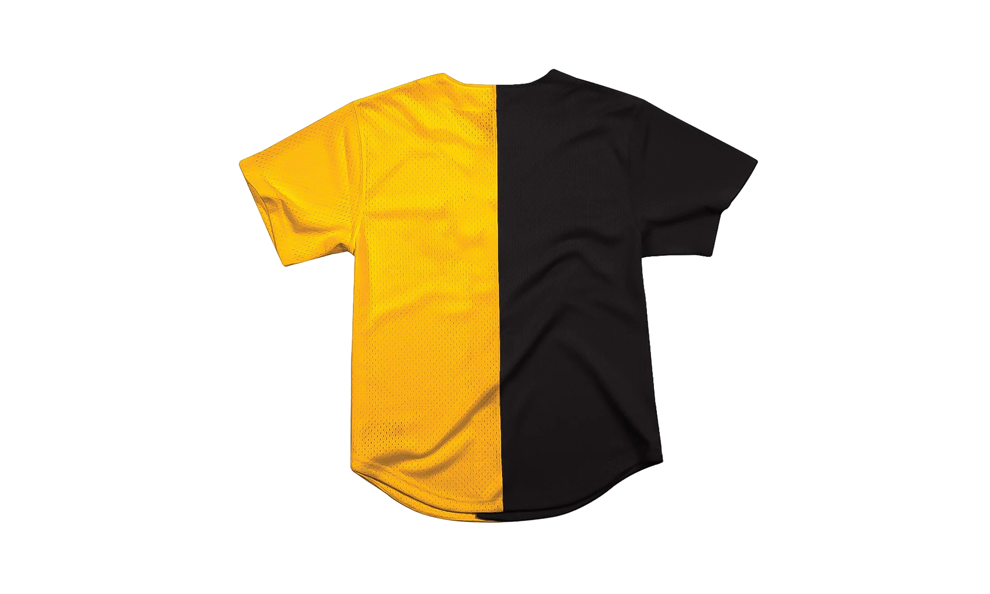 NFL Split Color Mesh Button Front Shirt "Pittsburgh Steelers- Black" FA88Y3 PST K HFH - Image 2