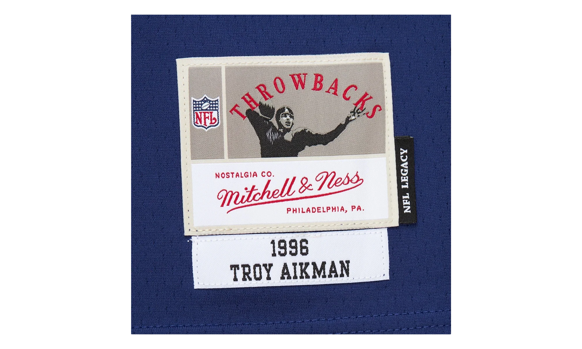 NFL Troy Aikman Dark Jersey "1996 Dallas Cowboys - Navy" LGJY4459 DCO96TAINAVY - Image 4