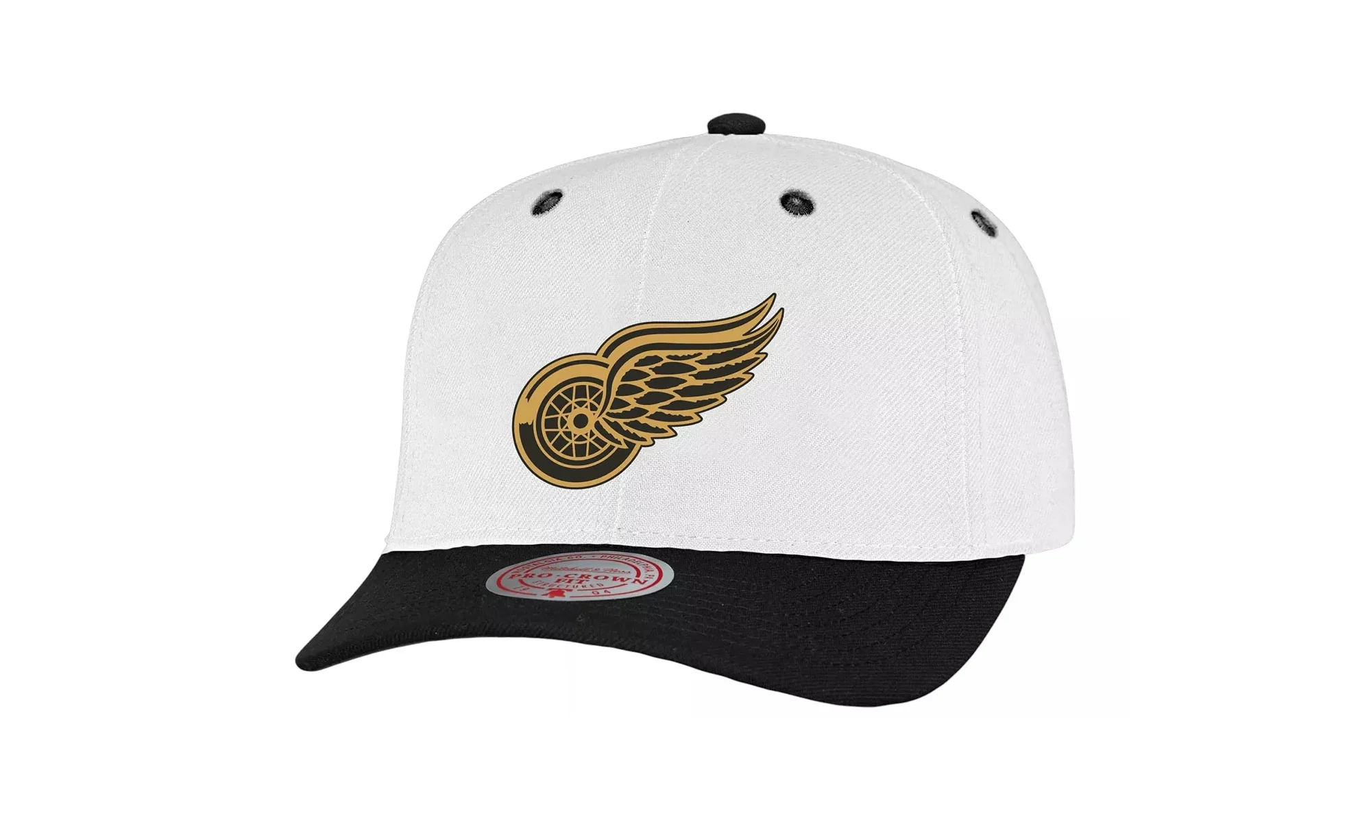 NHL Black Gold PC Snapback Cap "Detroit Red Wings - White / Black" HP11884 DRWWHBK