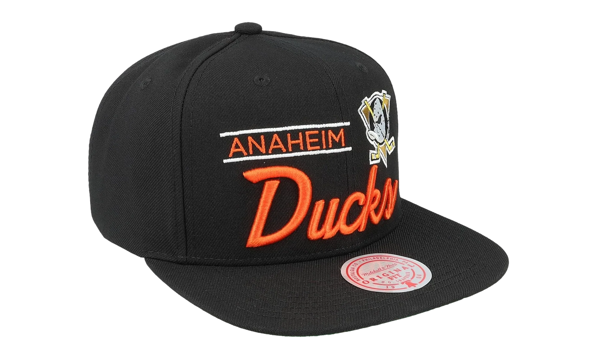 NHL Retro Lock Up Snapback Cap "Anaheim Ducks - Black" 6HSSLD21213 ADUBLCK - Image 2