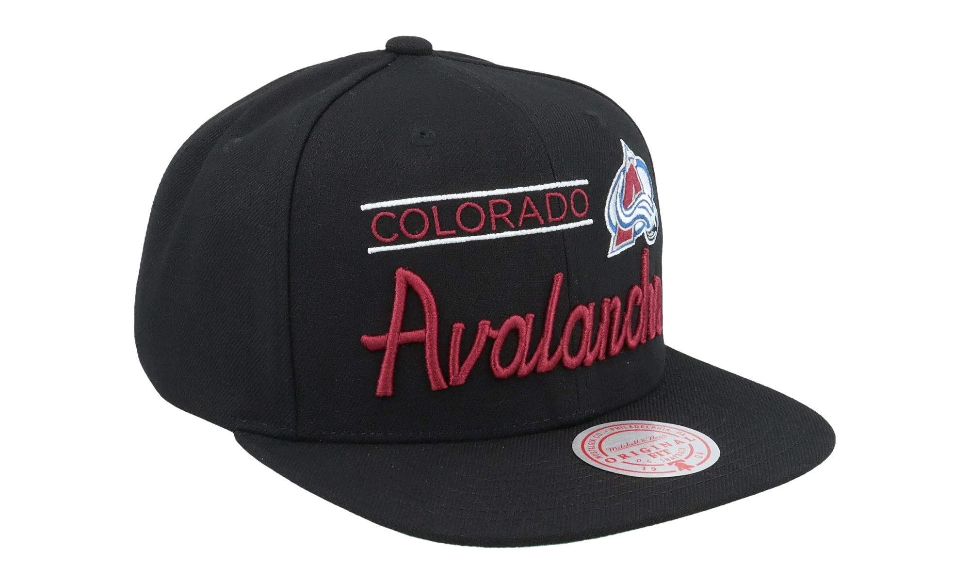 NHL Retro Lock Up Snapback Cap "Colorado Avalanche - Black" 6HSSLD21213 CAVBLCK - Image 2