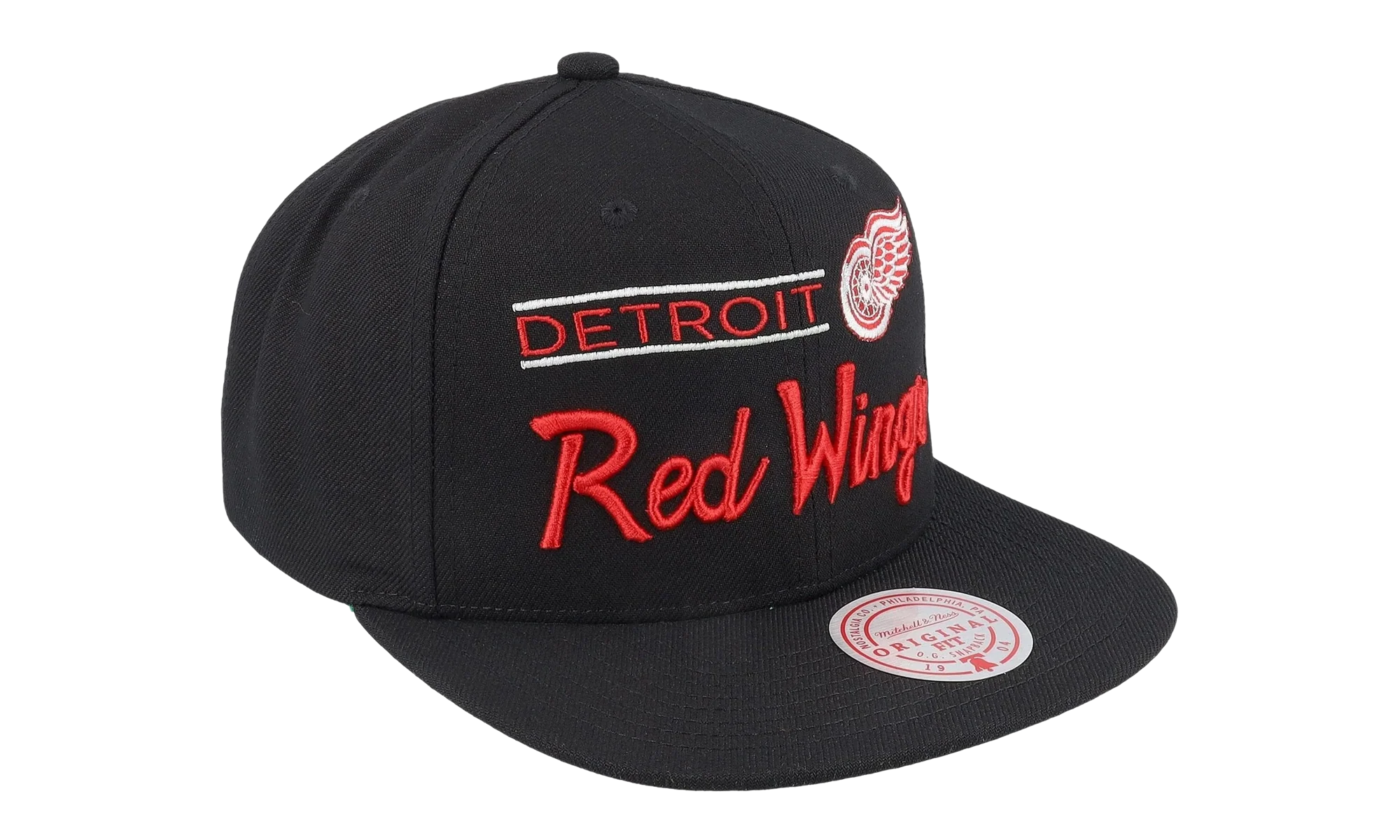 NHL Retro Lock Up Snapback Cap "Detroit Red Wings - Black" 6HSSLD21213 DRWBLCK - Image 2