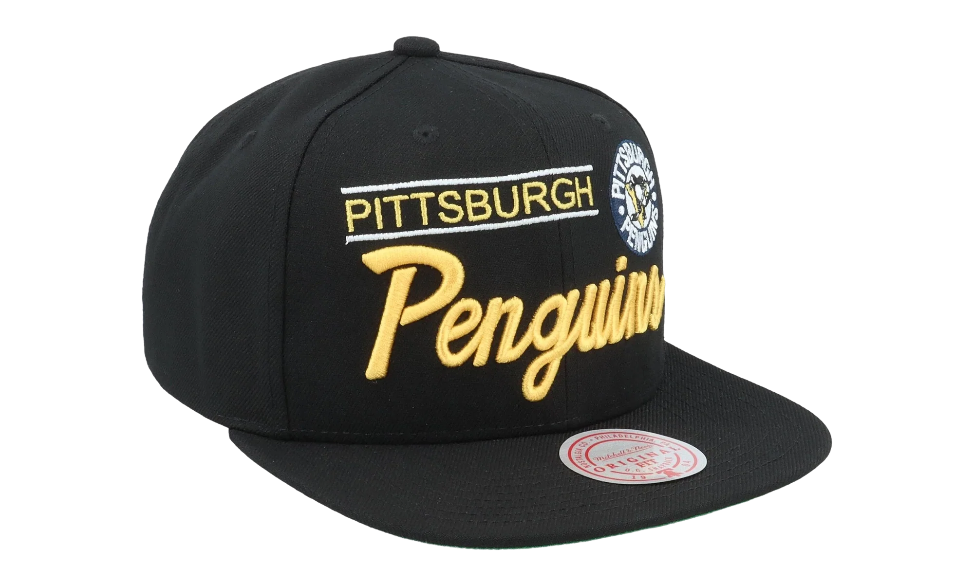 NHL Retro Lock Up Snapback Cap "Pittsburgh Penguins - Black" 6HSSLD21213 PPEBLCK - Image 2