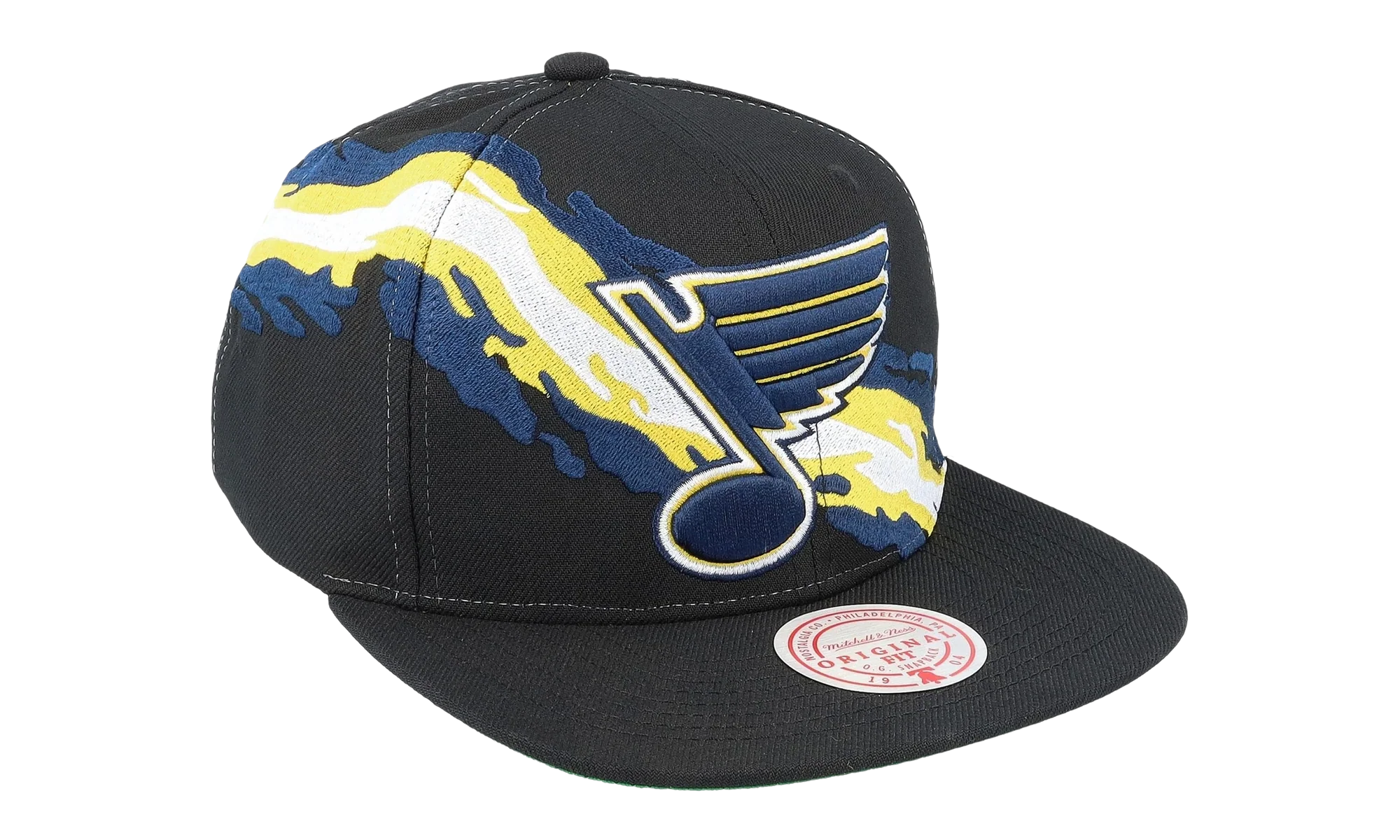 NHL Vintage Paintbrush Snapback Cap "St. Louis Blues - Black" 6HSSSH22087 SLUBLCK - Image 2