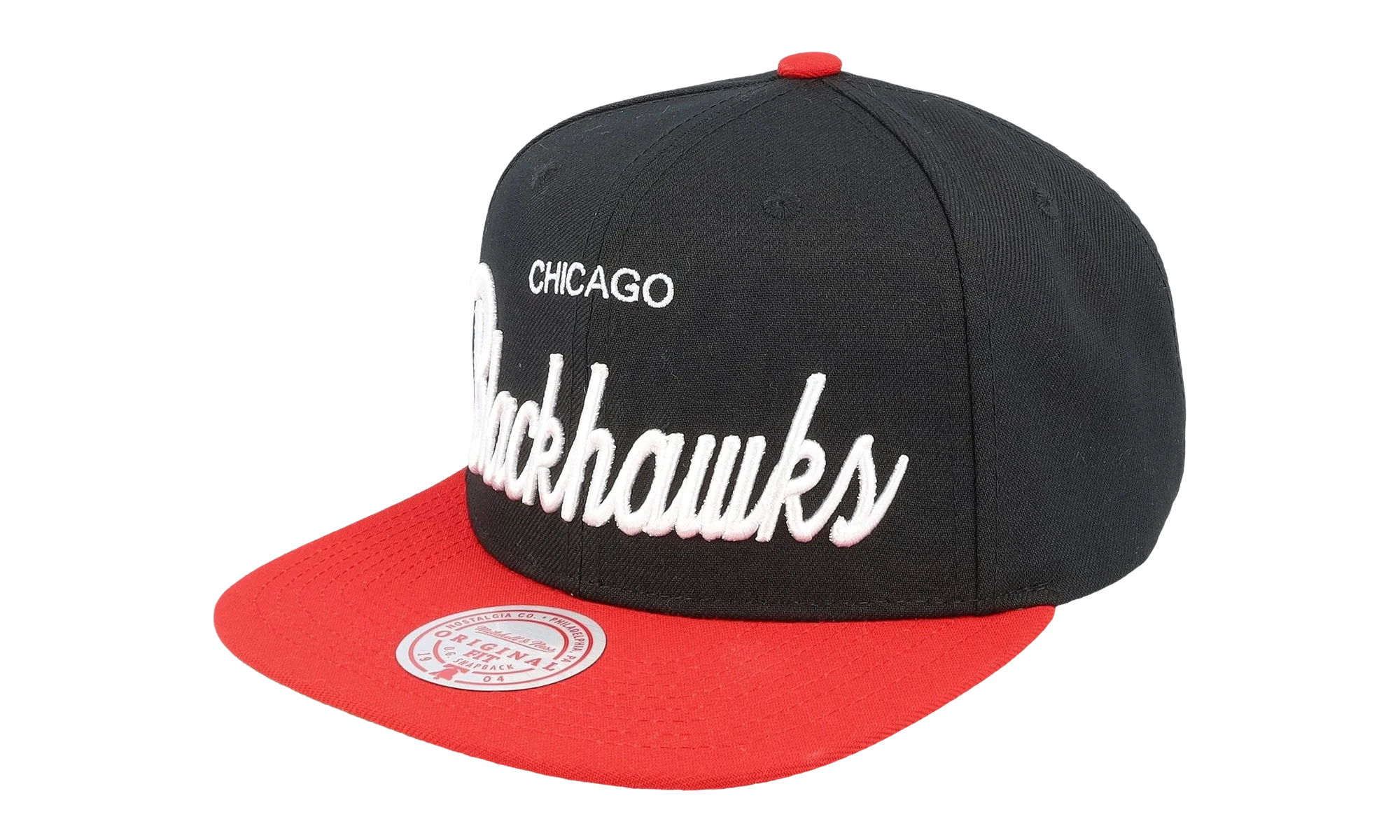 NHL Vintage Script Snapback Cap "Chicago Blackhawks - Black" 6HSSSH22086 CBHBLCK - Image 2