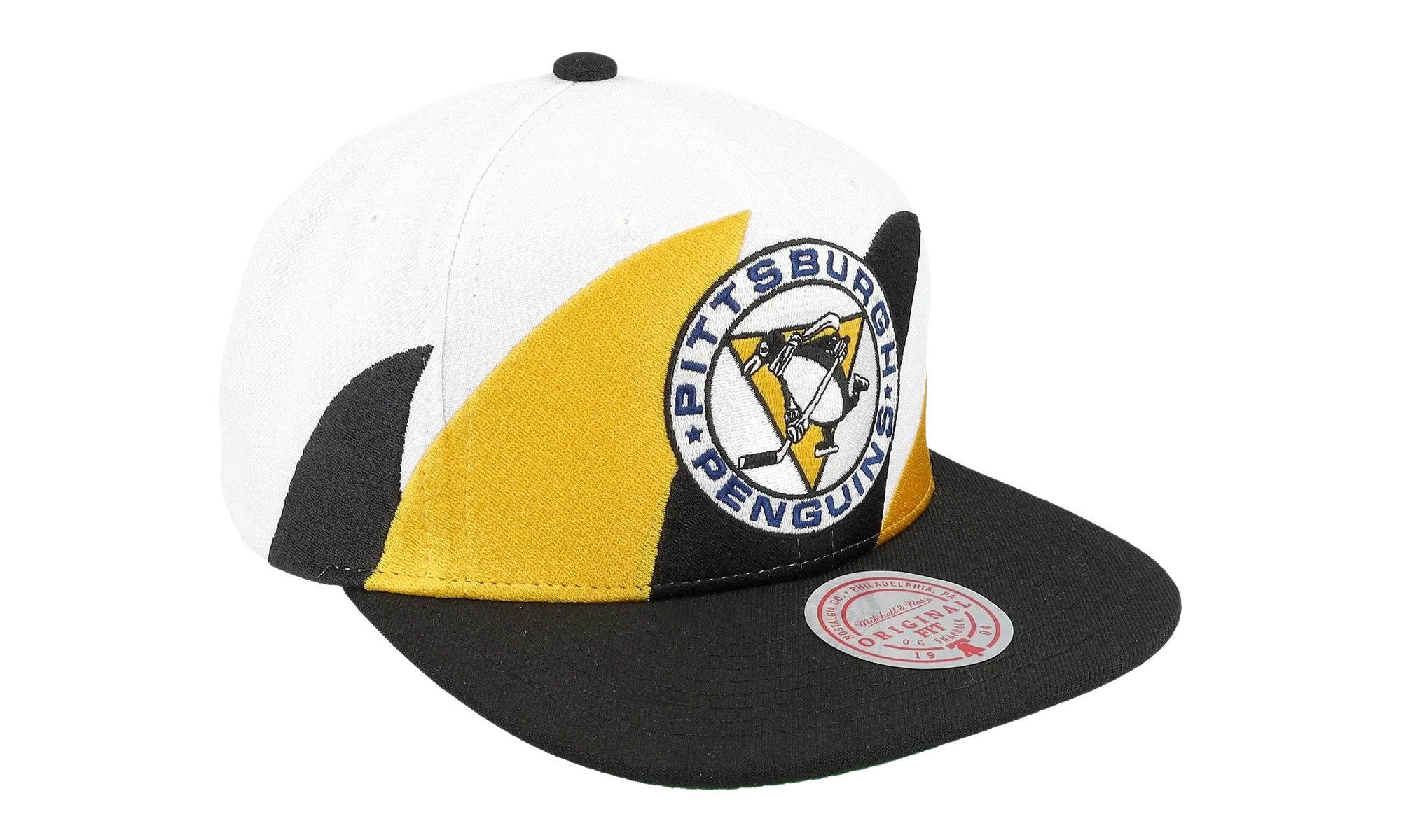 NHL Vintage Sharktooth Snapback Cap "Pittsburgh Penguins - White" 6HSSSH22088 PPEWHIT - Image 2
