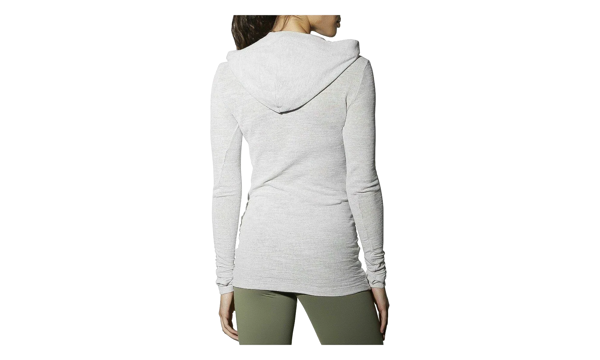 Noble Fight Long Sleeve Waffle Hoodie WMNS "Skull Grey" BK3909 - Image 2