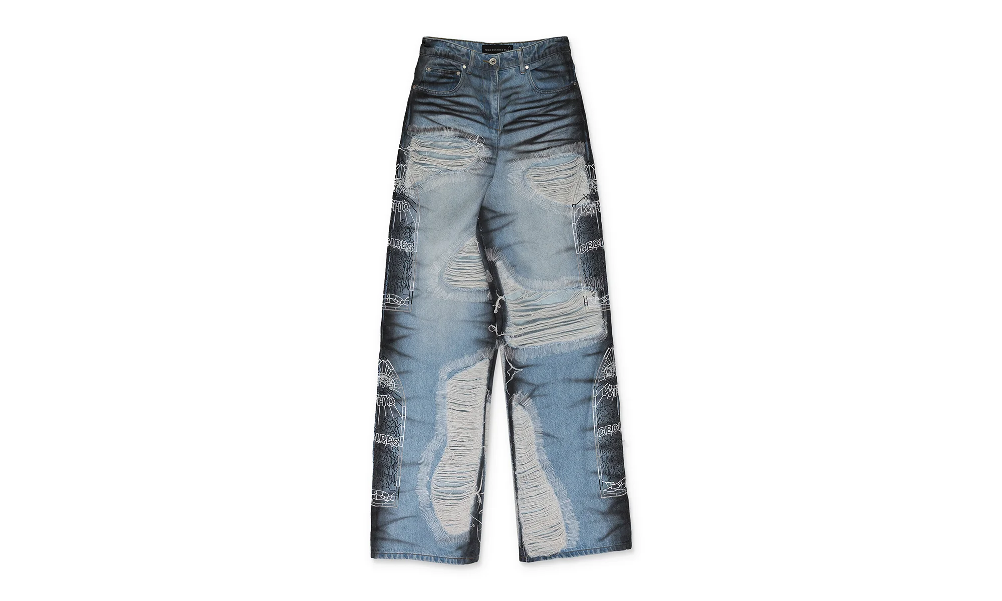 Noir Stripe Wide-Leg Jeans "Blue" 3120270008SS24