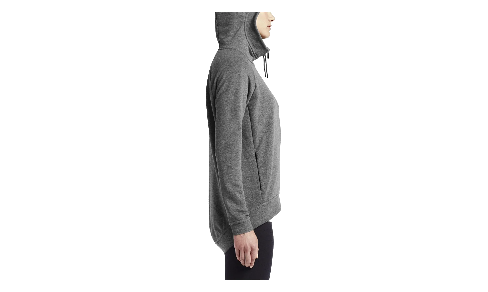 NSW Modern Cape Full Zip Hoodie WMNS "Medium Heather Grey" 804577 091 - Image 2