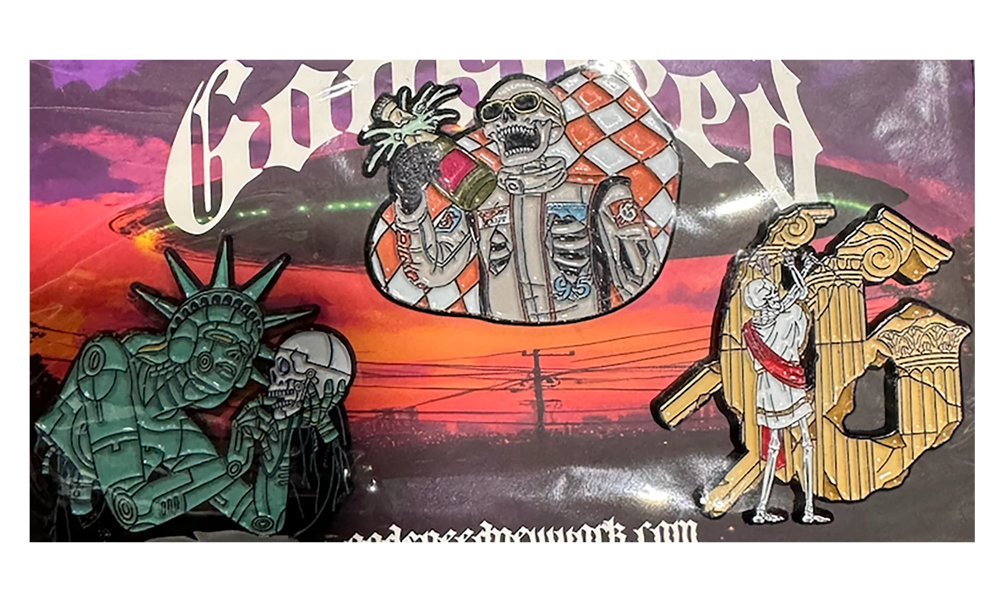 NYC Pins (3 Pieces) "Multicolor" GS045 - Image 2