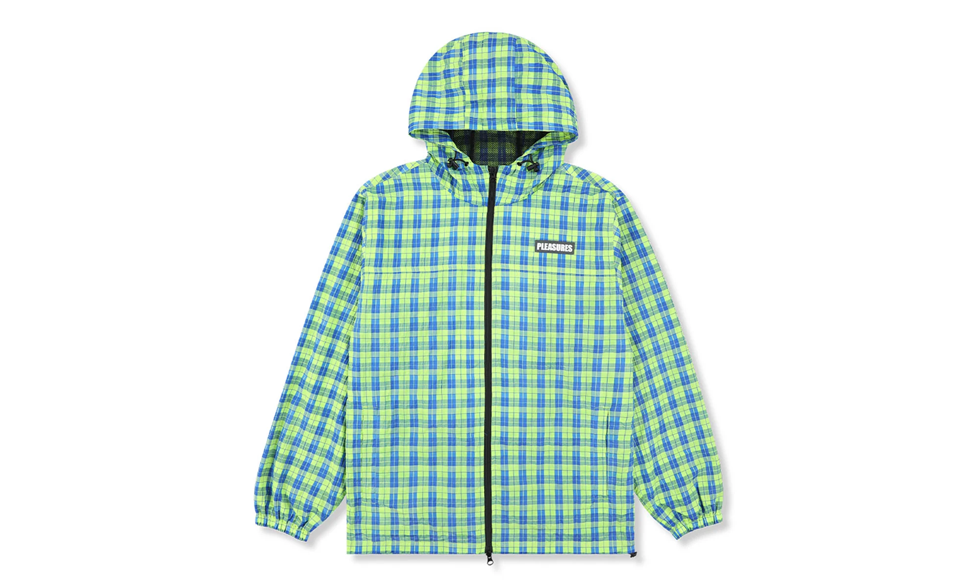 Nylon Practice Hooded Zip Up Jacket "Boiler Room - Neon" P25F001 NEON