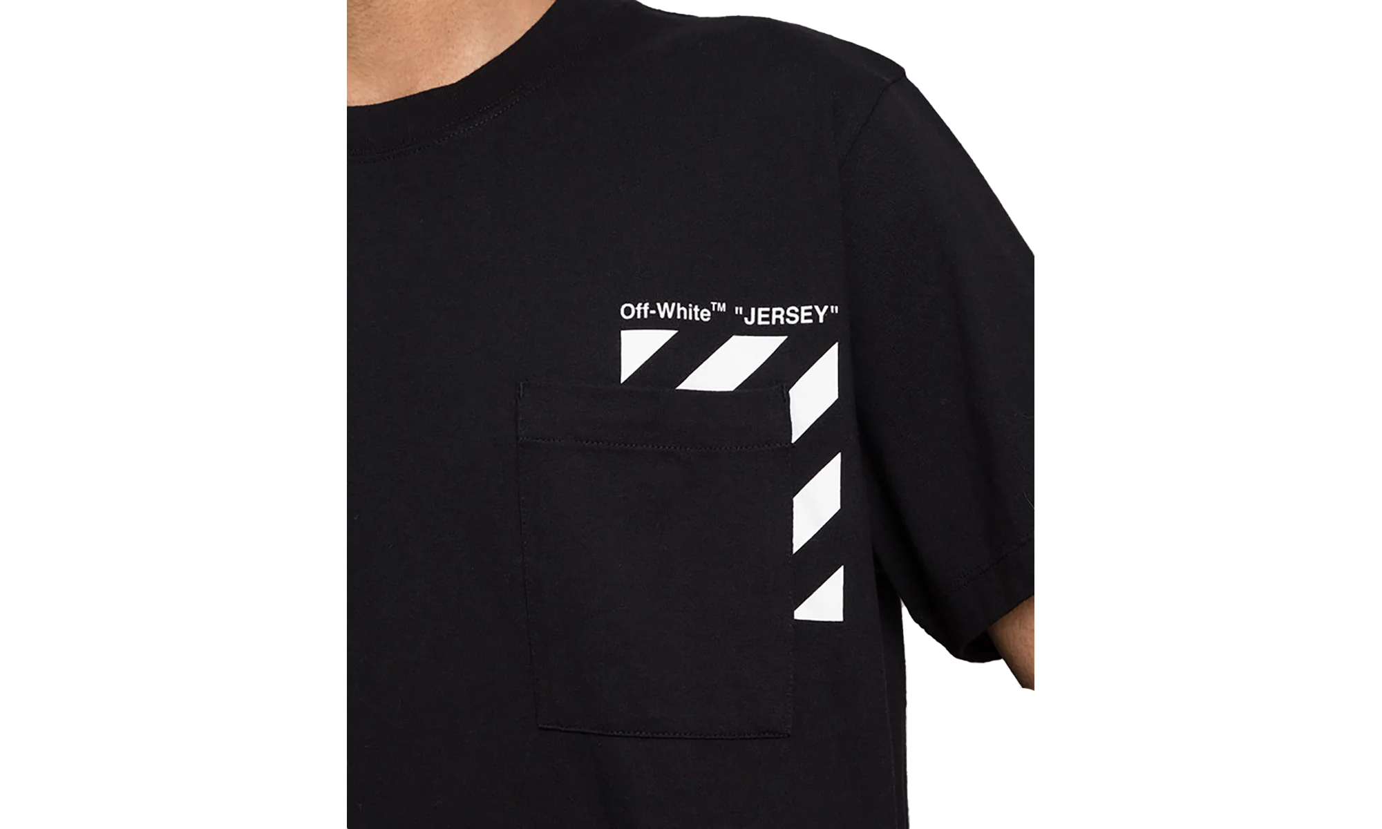 OFF-WHITE Pocket Slim S/S T-Shirt "Black / White" QY05FPDW - Image 2