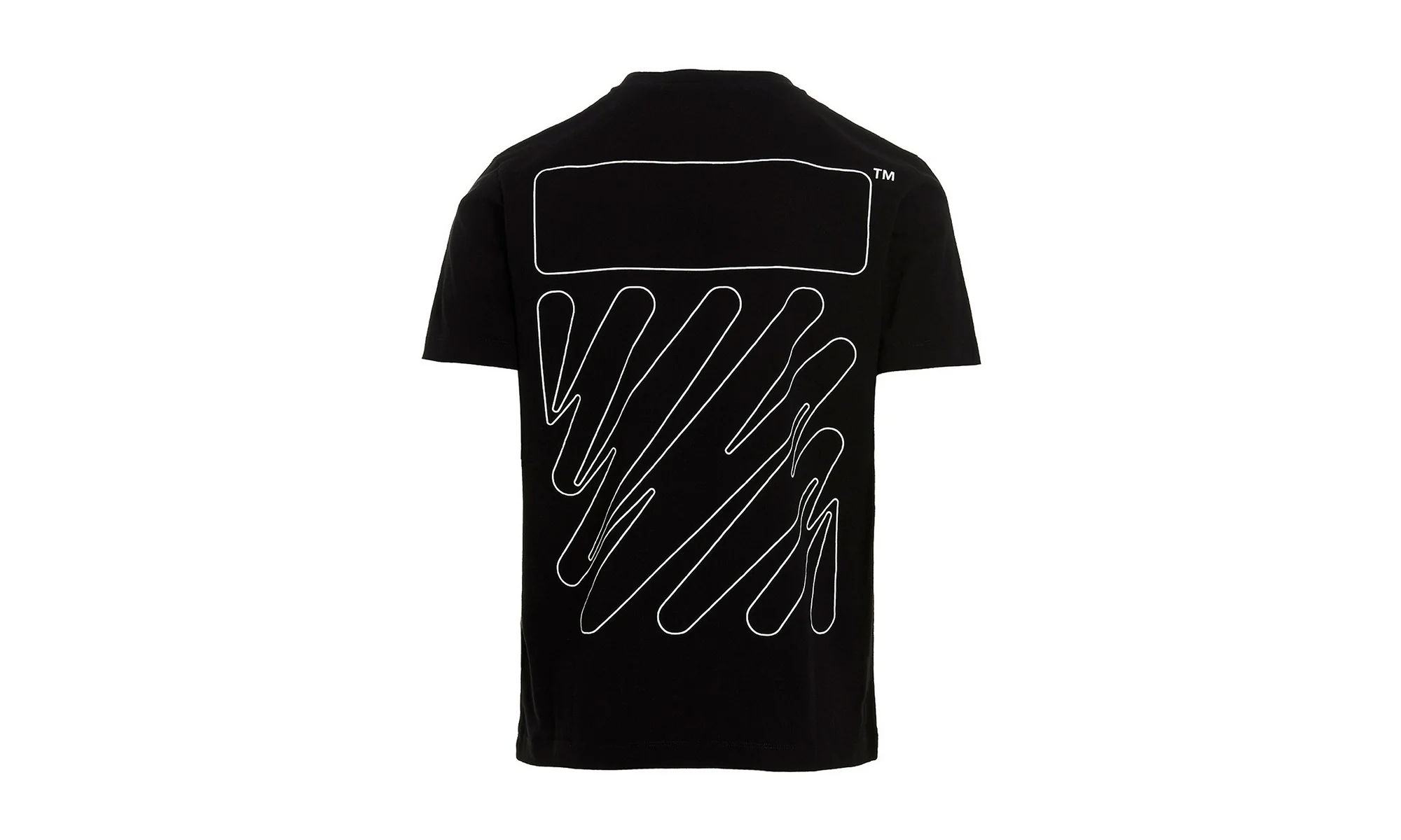 OFF-WHITE Wave Outline Diagonal Slim S/S T-Shirt "Black / White" 9EMUT8I1