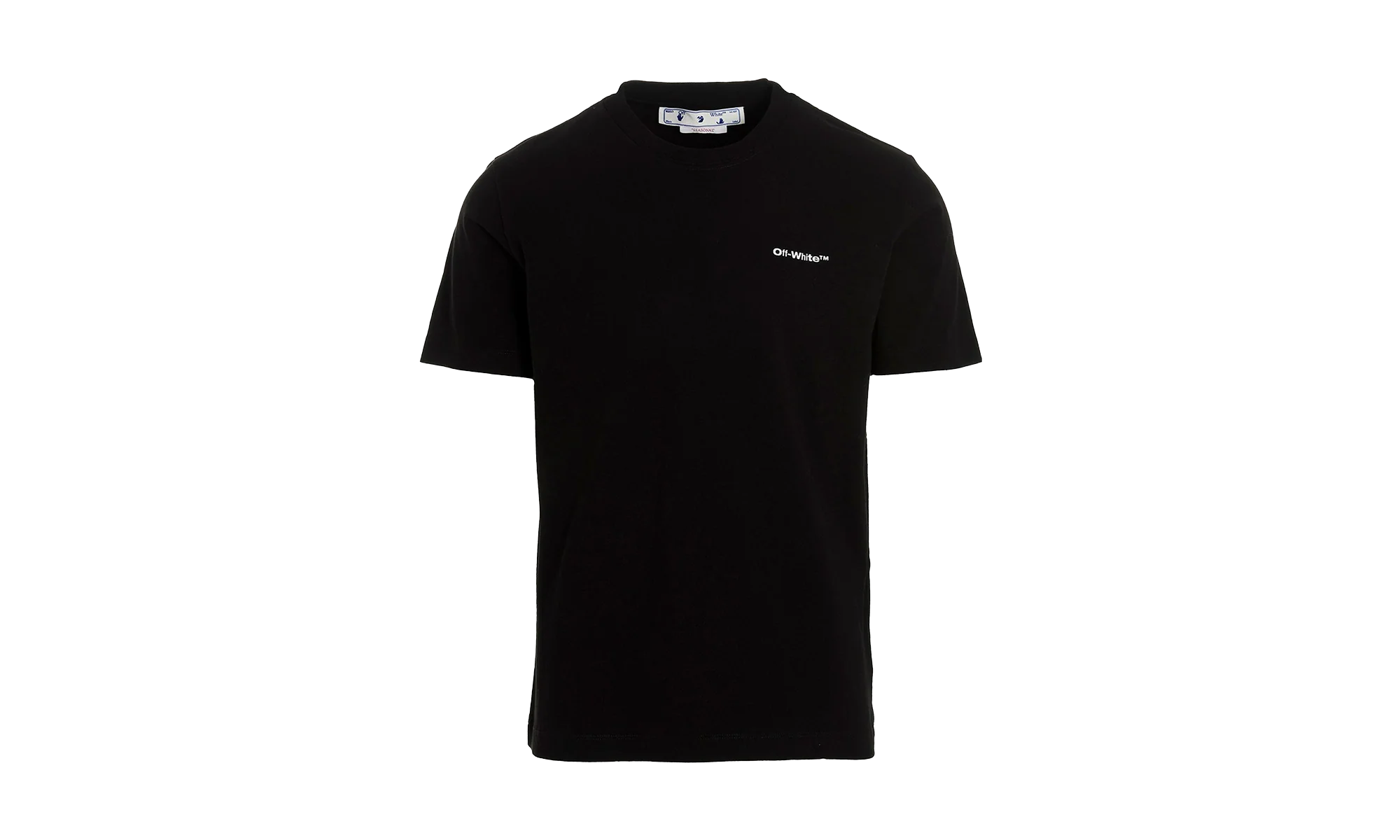 OFF-WHITE Wave Outline Diagonal Slim S/S T-Shirt "Black / White" 9EMUT8I1 - Image 2