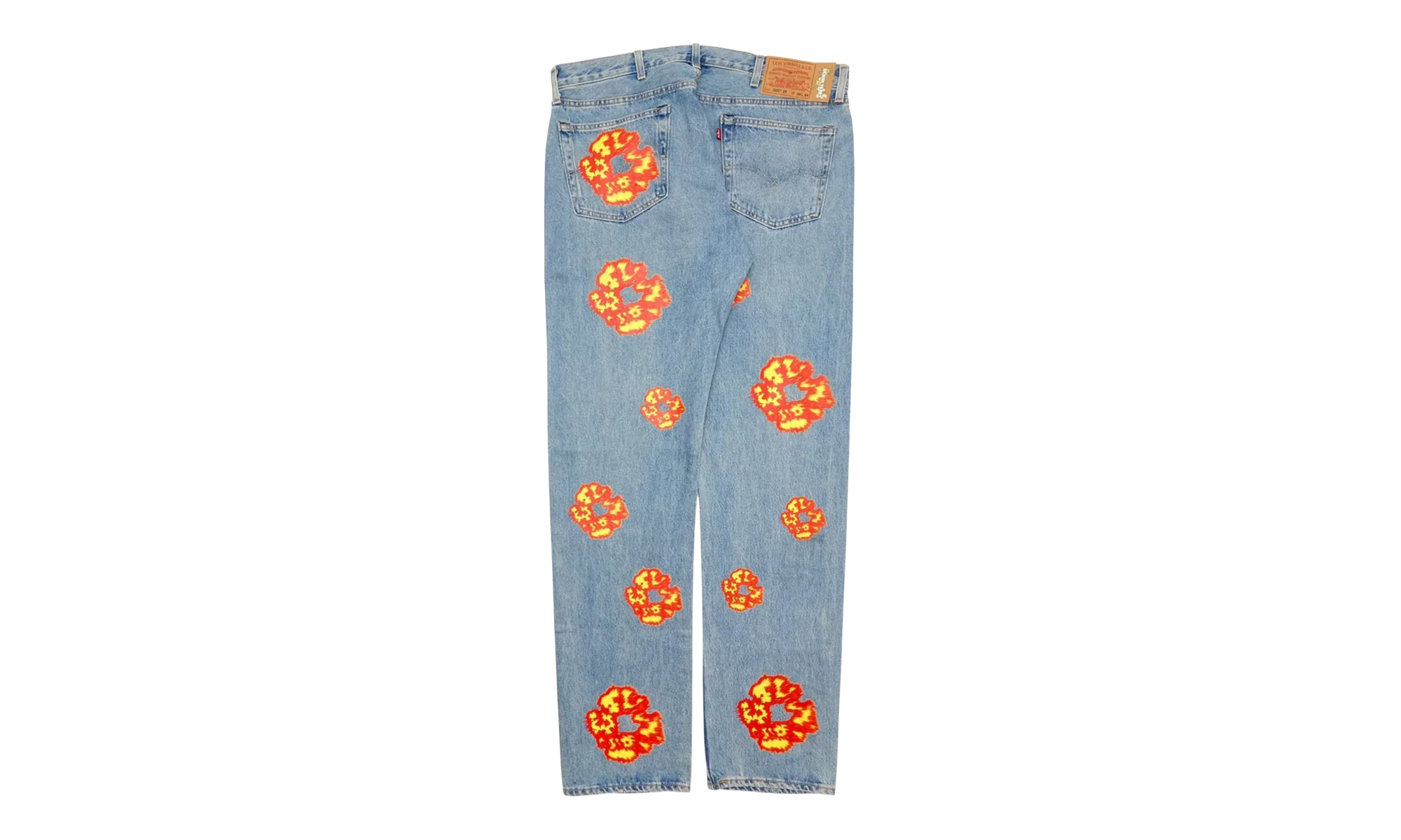 Offset Levi's 501 Cotton Wreath Jeans "Light Wash / Indigo / Multicolor" DT304 - Image 2