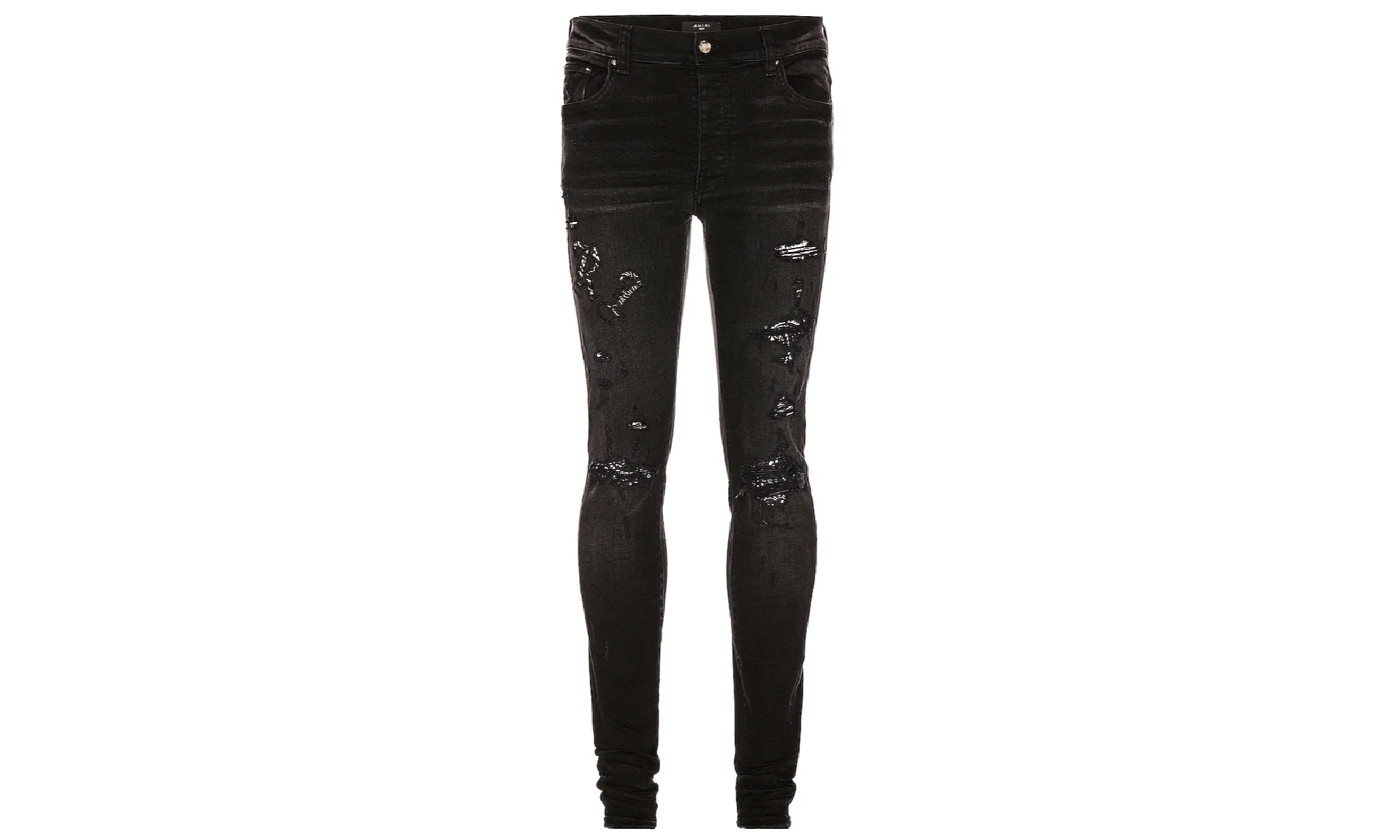 Old English Logo Bandana Patch Jeans "Aged Black White" PS22MDS148 023