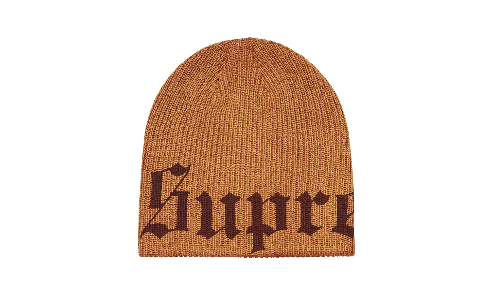 Old English Printed Beanie "SS25 - Brown" SU26607