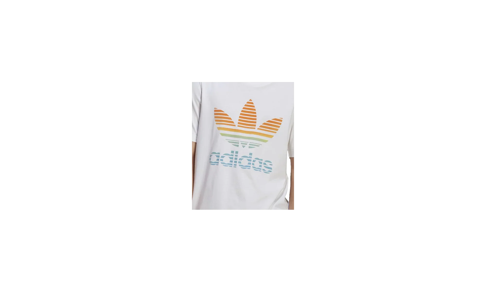 Ombre Trefoil Tee Shirt "White" GP0165 - Image 2