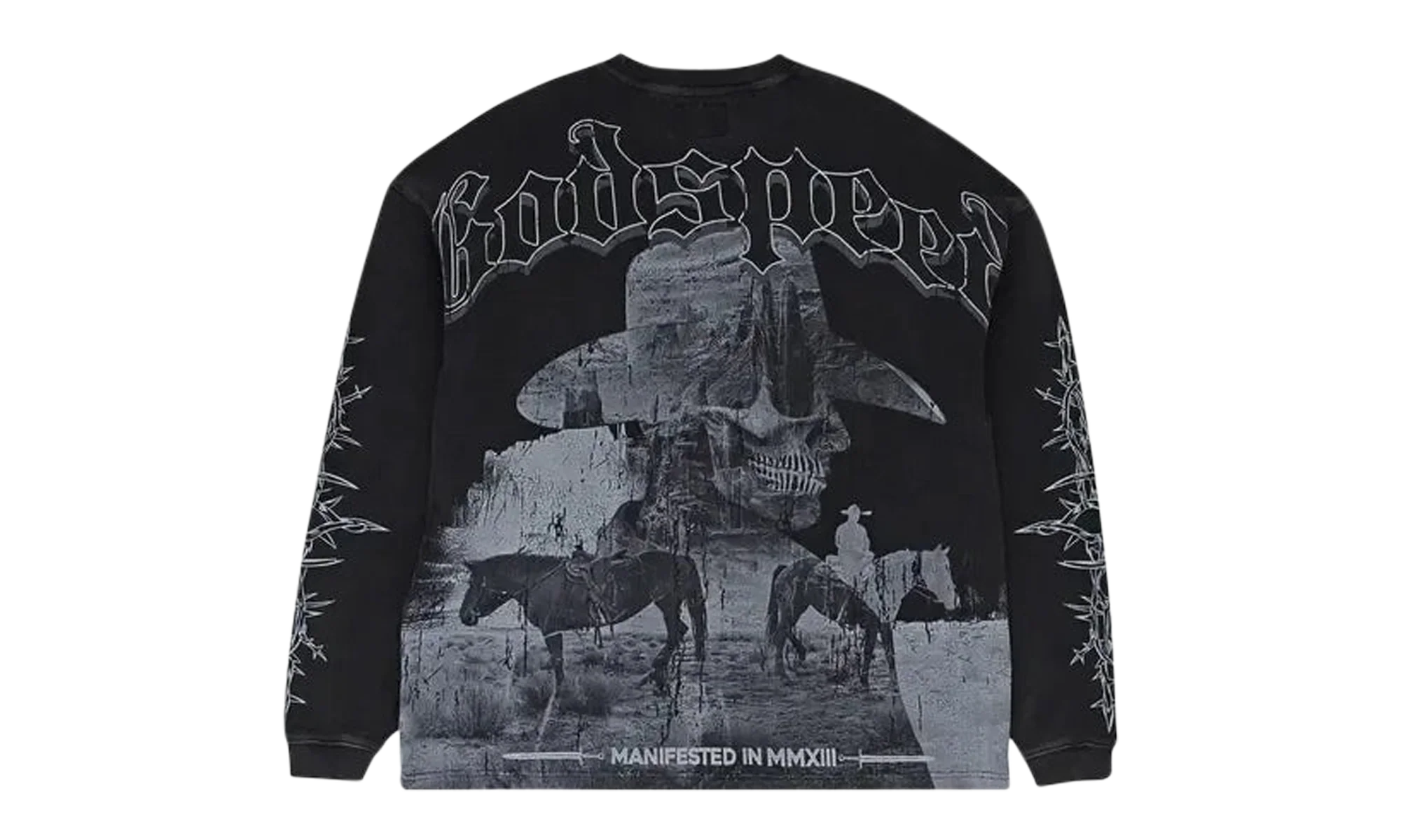 Once Upon A Time Thermal Long-Sleeve T-Shirt "Black Wash" 57T5Z64E - Image 2