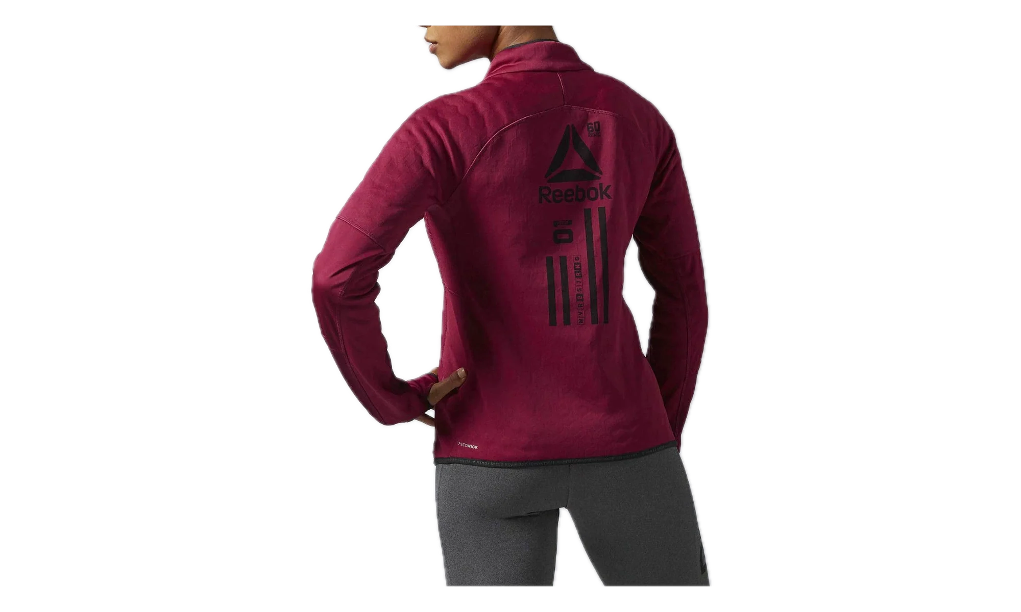 One Series Hexawarm Quarter Zip WMNS "Reebok Berry" AY1493 - Image 2