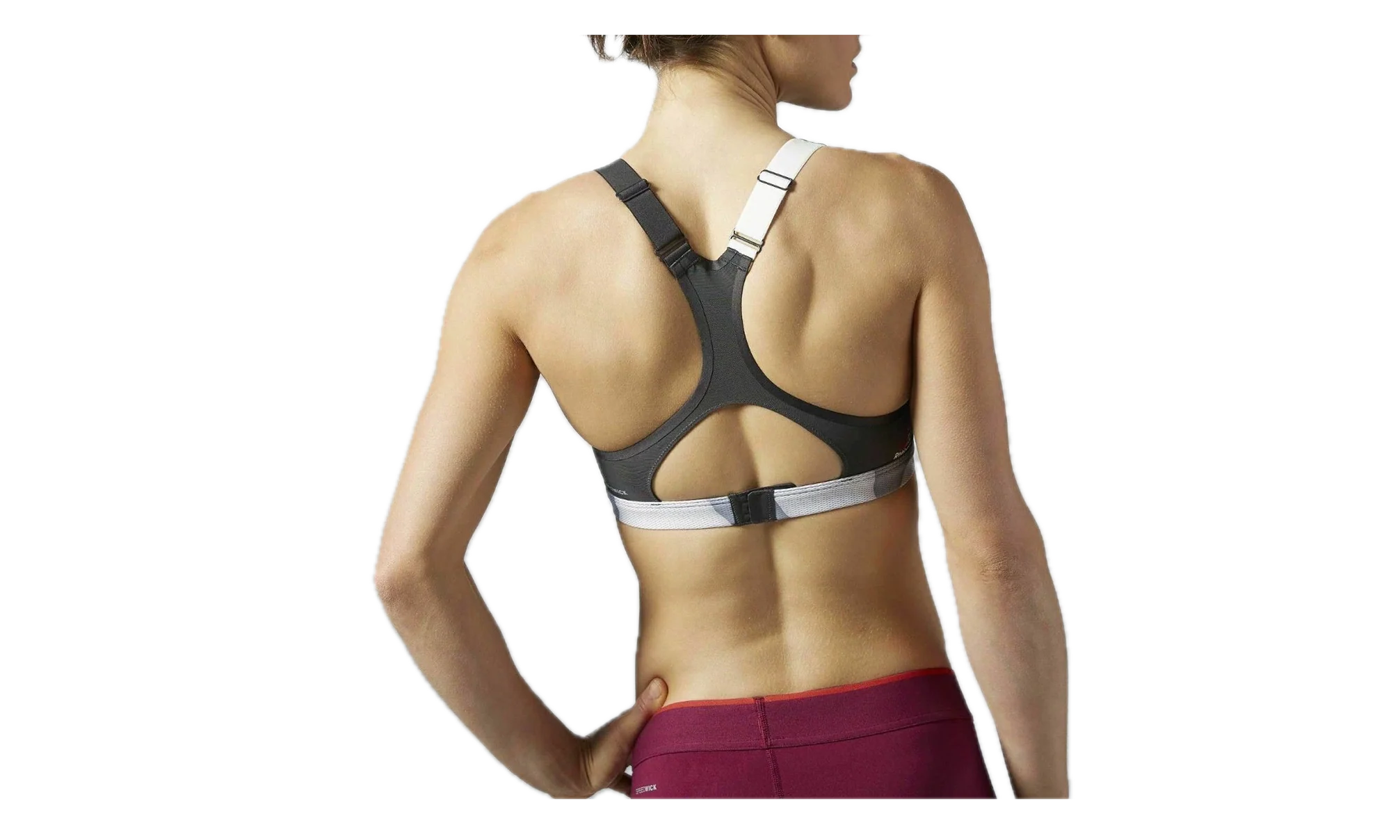 One Series High Impact Bra WMNS "Coal" AX8662 - Image 2