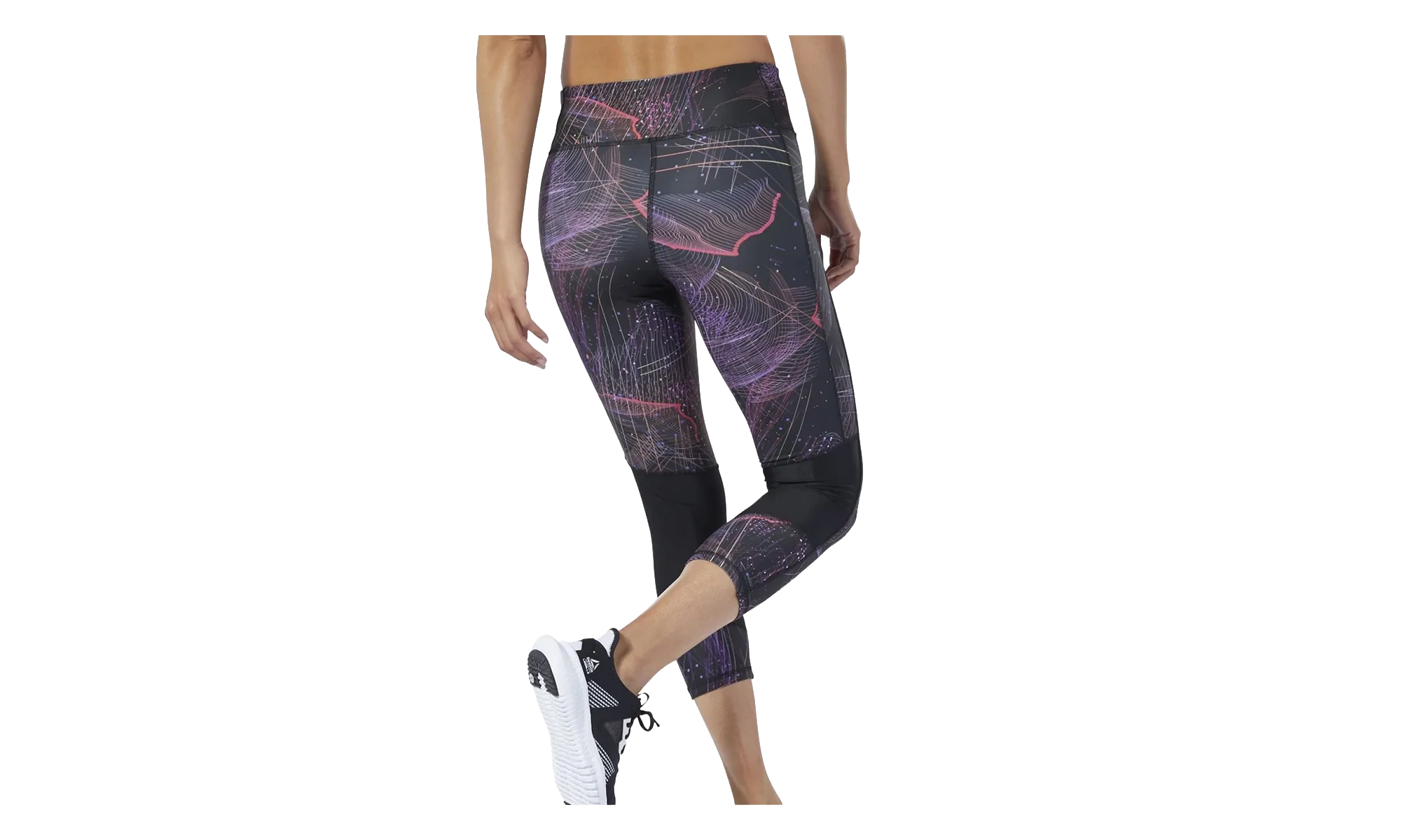 One Series Running 3/4 Tight WMNS "Black / Regal Purple" DY8237 - Image 2