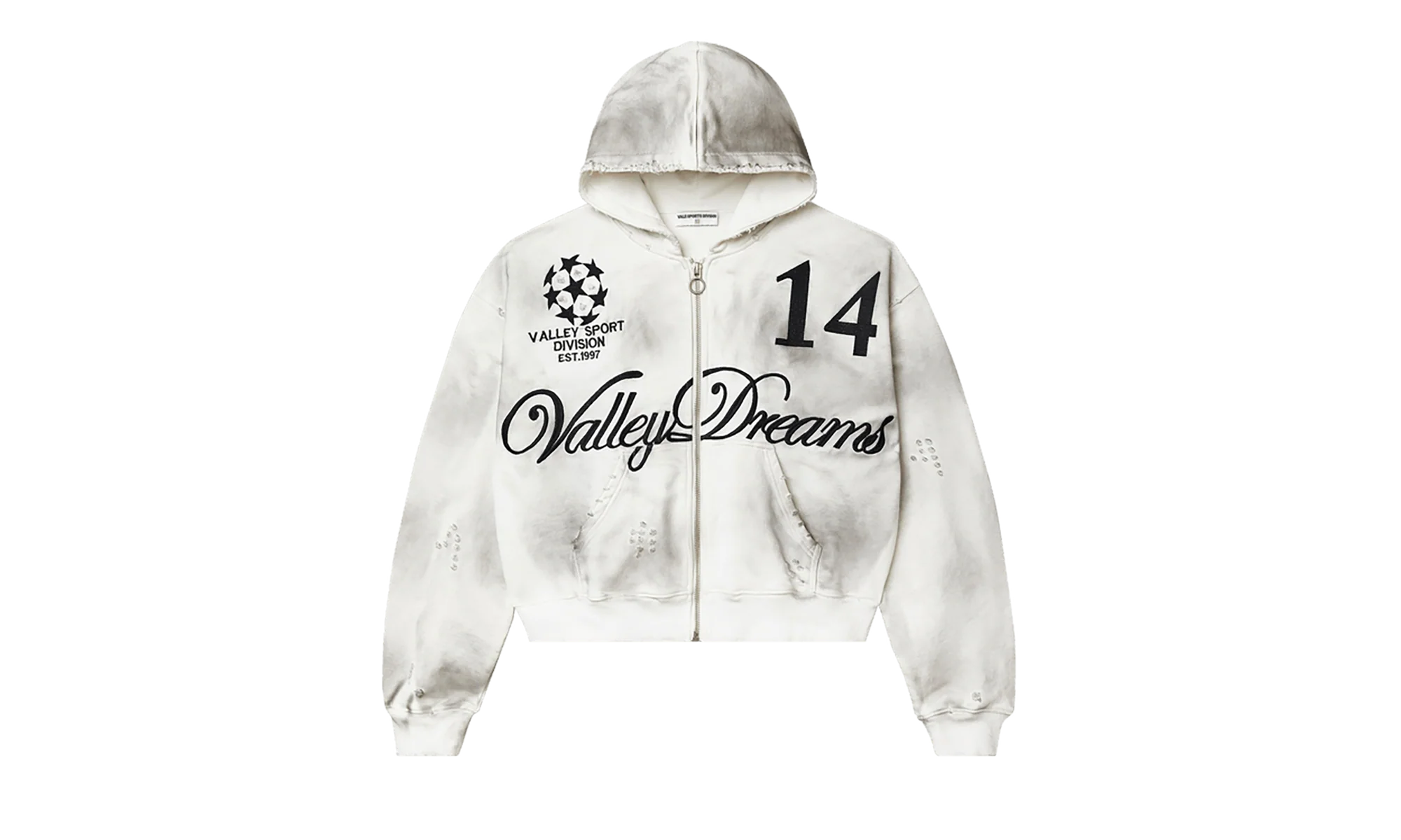Oreo 14 Zip Up Hoodie "Dest / Smoke" VALE JA 007 OZUH WT