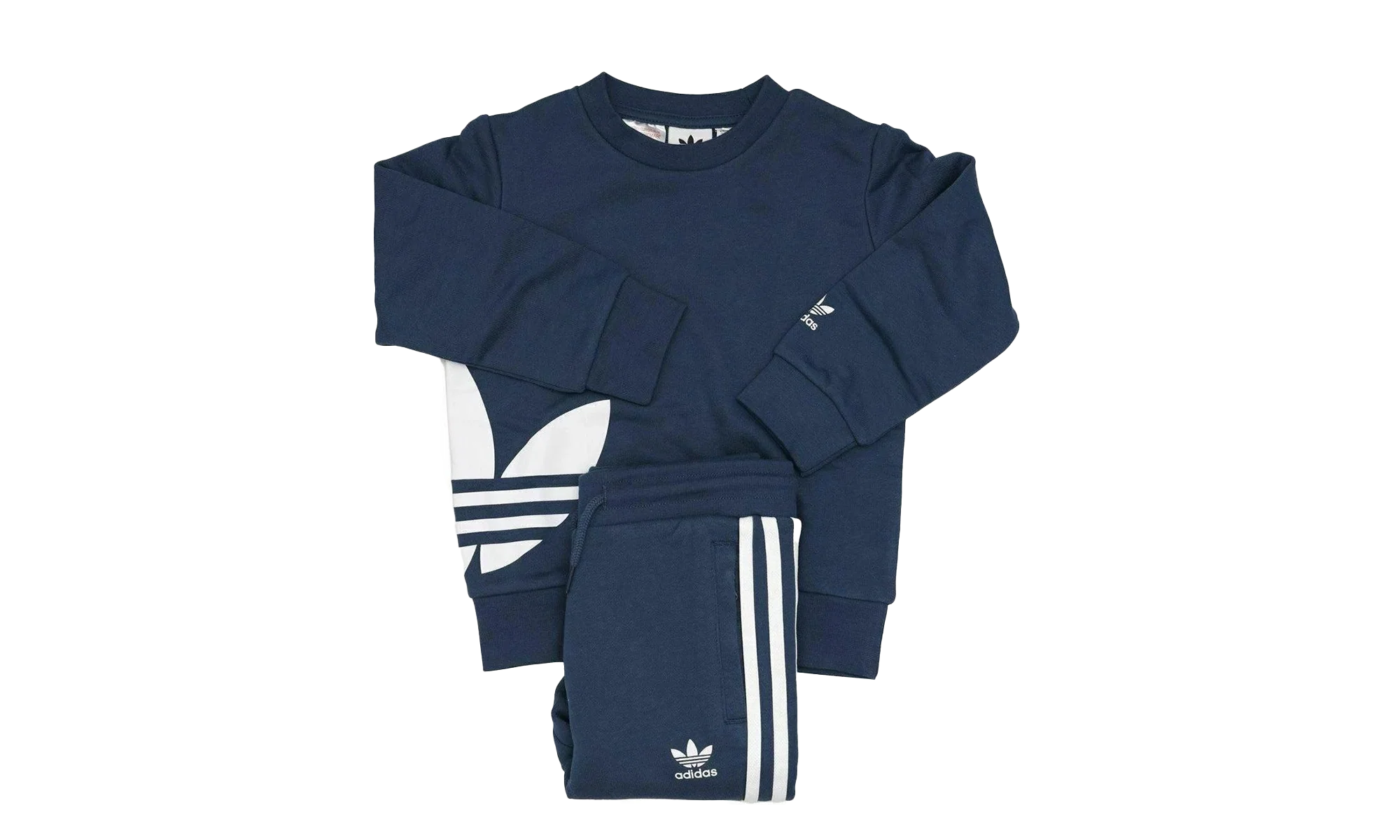 Originals Big Trefoil Crew Set GS "Night Marine / White" FM5620