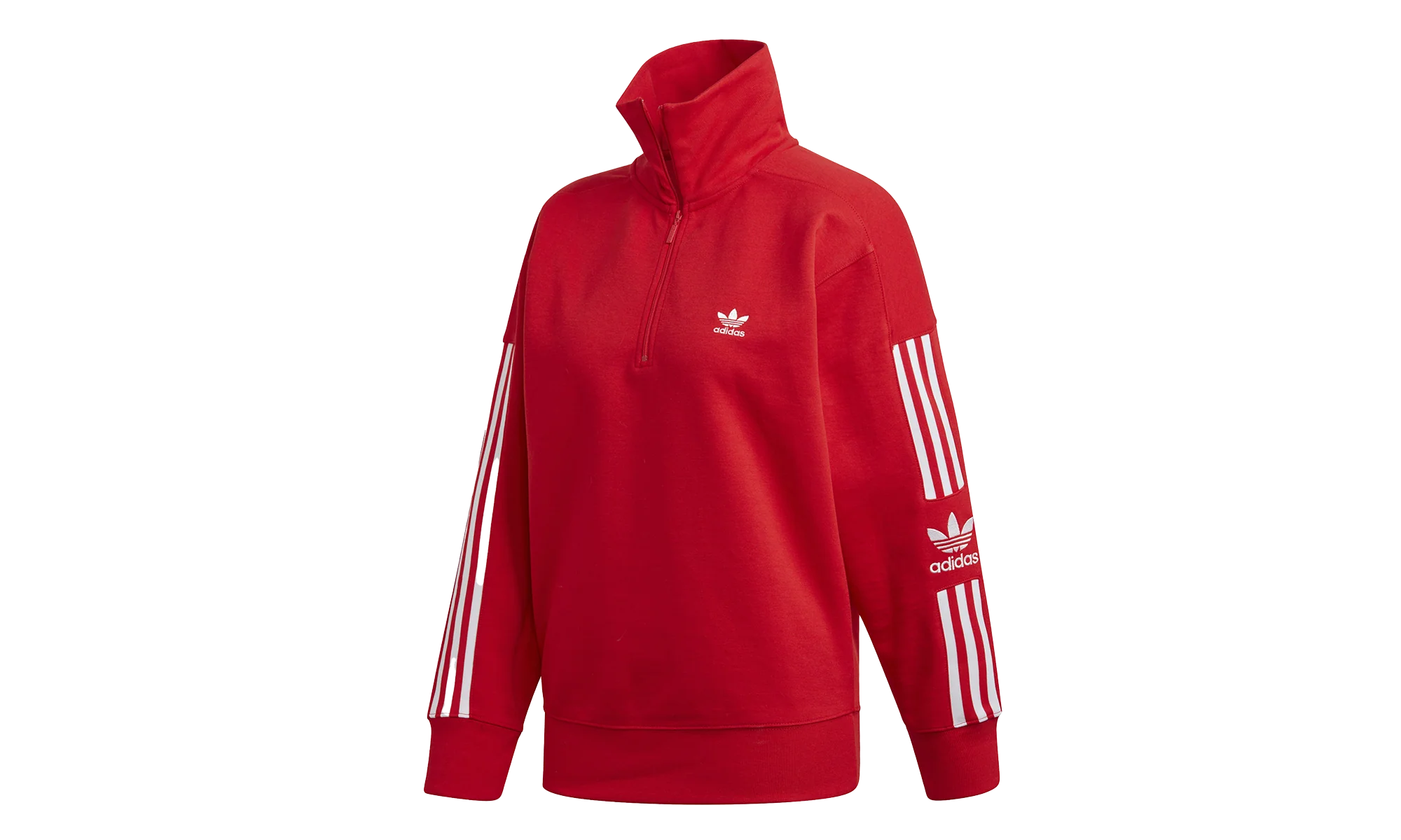 Originals Lock Up 1/2 Zip Sweatshirt WMNS "Scarlet Red" ED7527