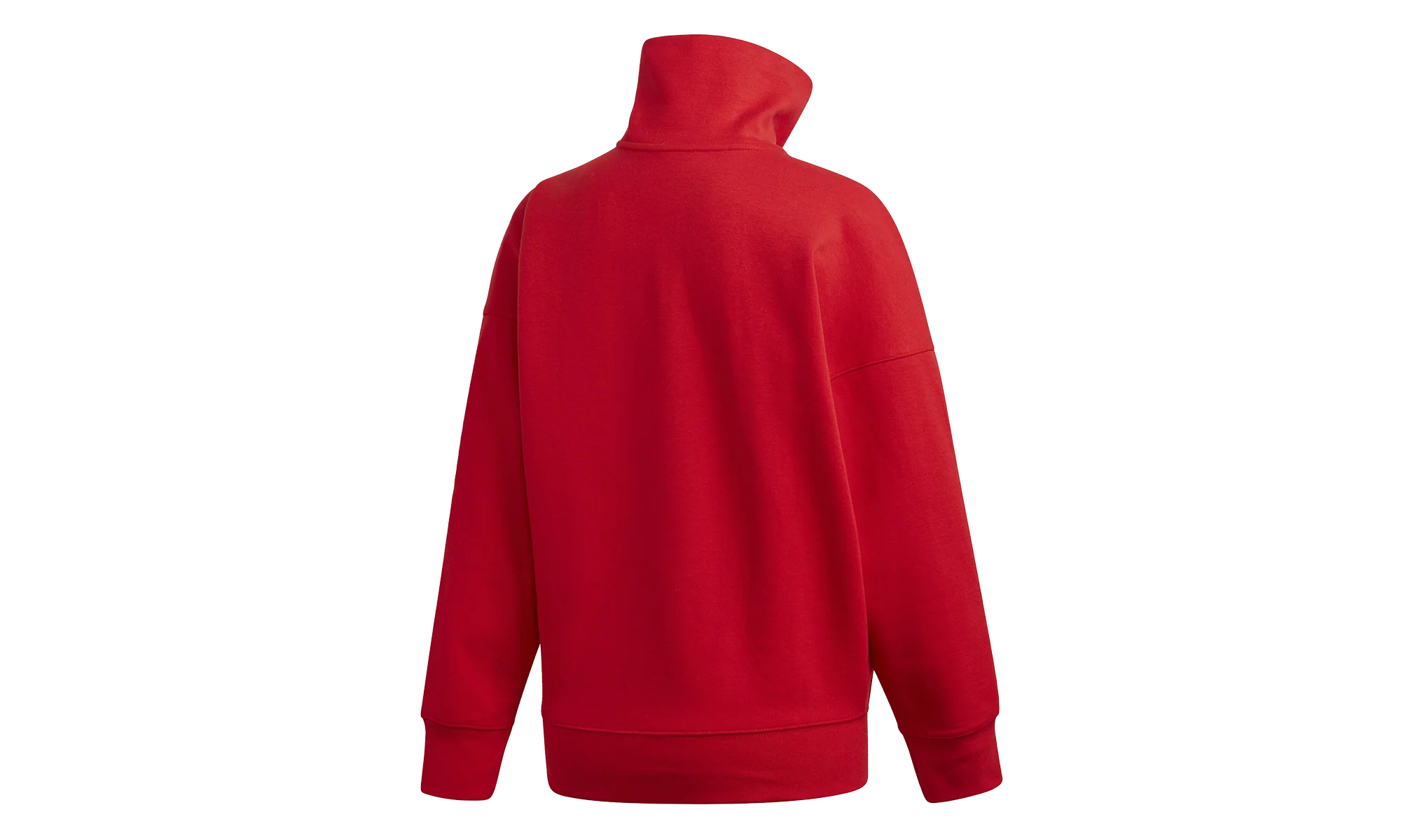 Originals Lock Up 1/2 Zip Sweatshirt WMNS "Scarlet Red" ED7527 - Image 2