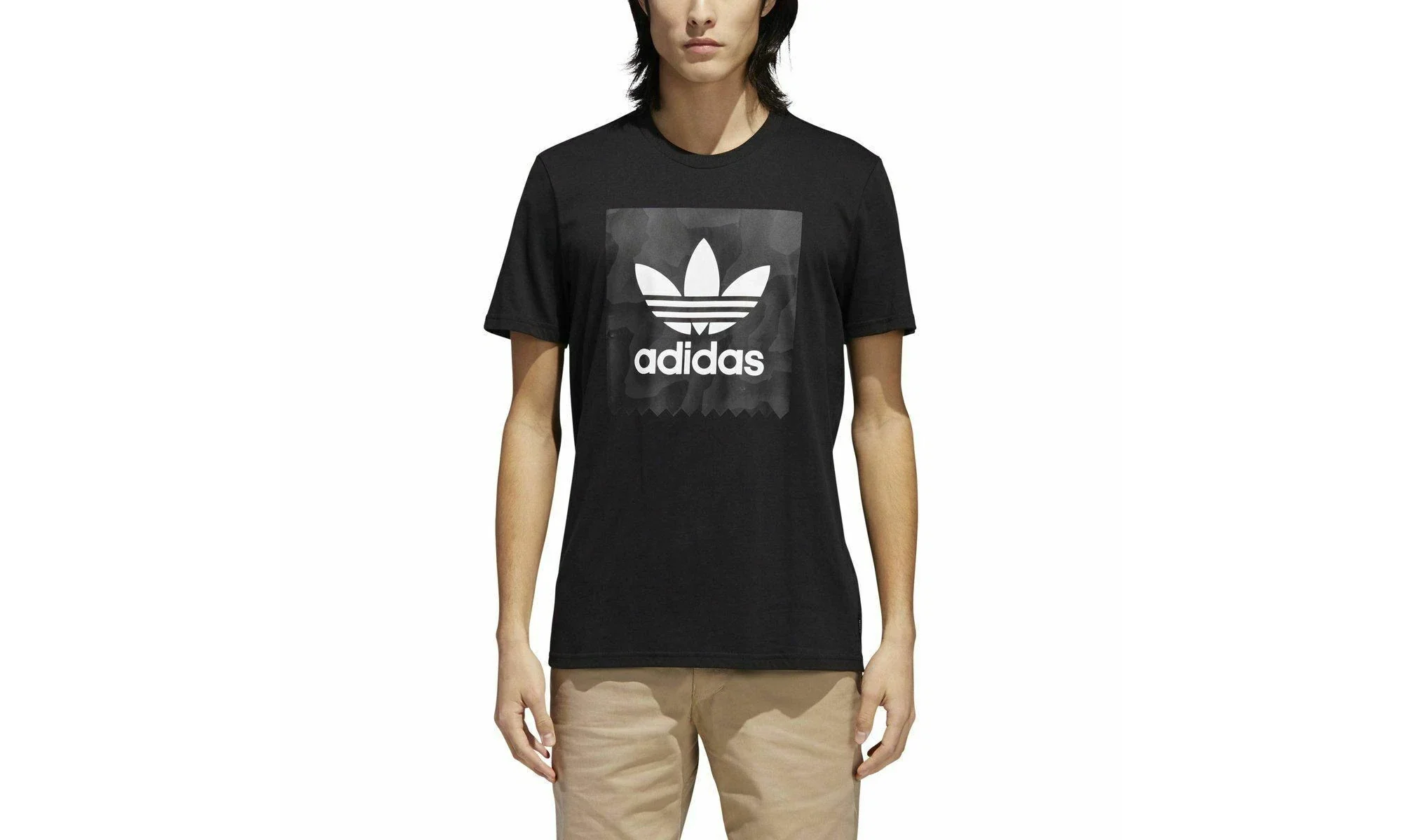 originals Logo Casual Sports Short Sleeve "Black" CF3097