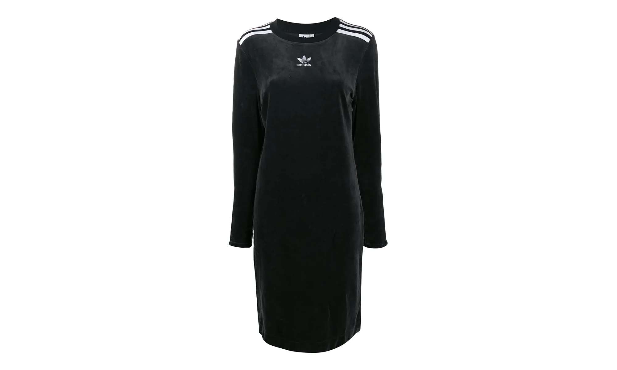 Originals Plush Velour Trefoil Dress WMNS "Black" EJ9058