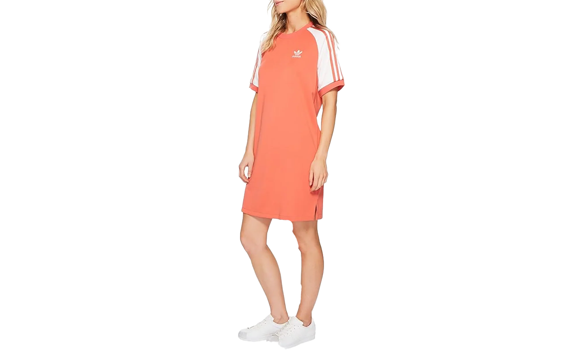 Originals Raglan Dress WMNS "Trace Scarlet / White" CY4759