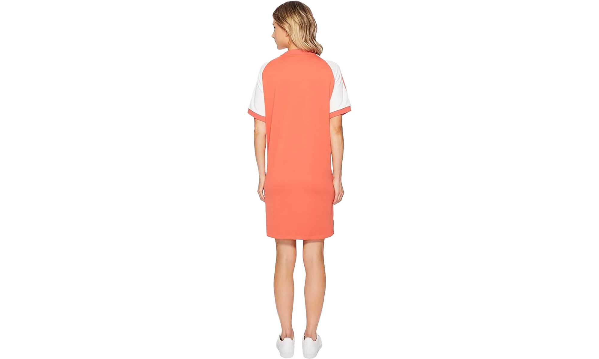 Originals Raglan Dress WMNS "Trace Scarlet / White" CY4759 - Image 2
