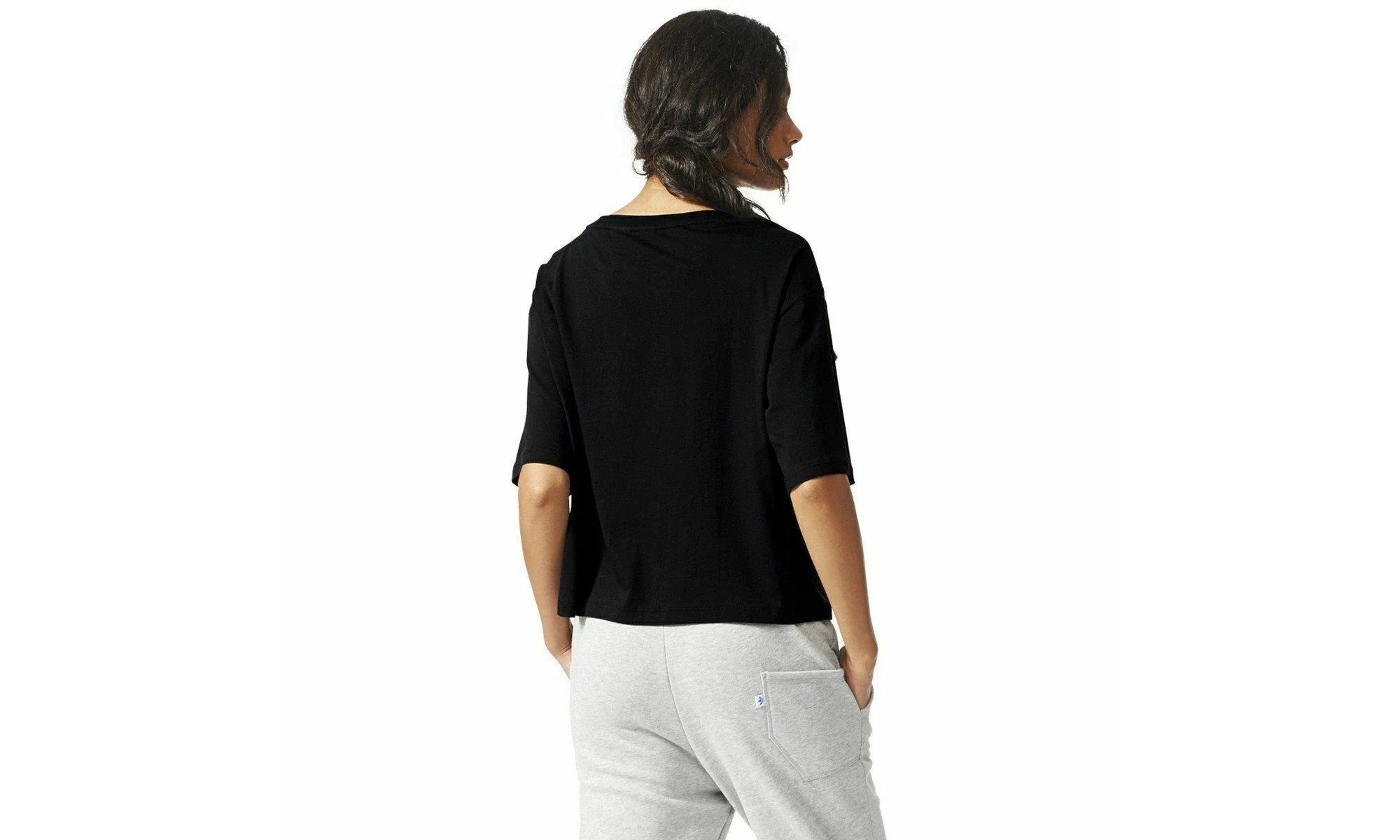 Originals Ramera Flag Cropped Tee WMNS "Black" AJ8944 - Image 2