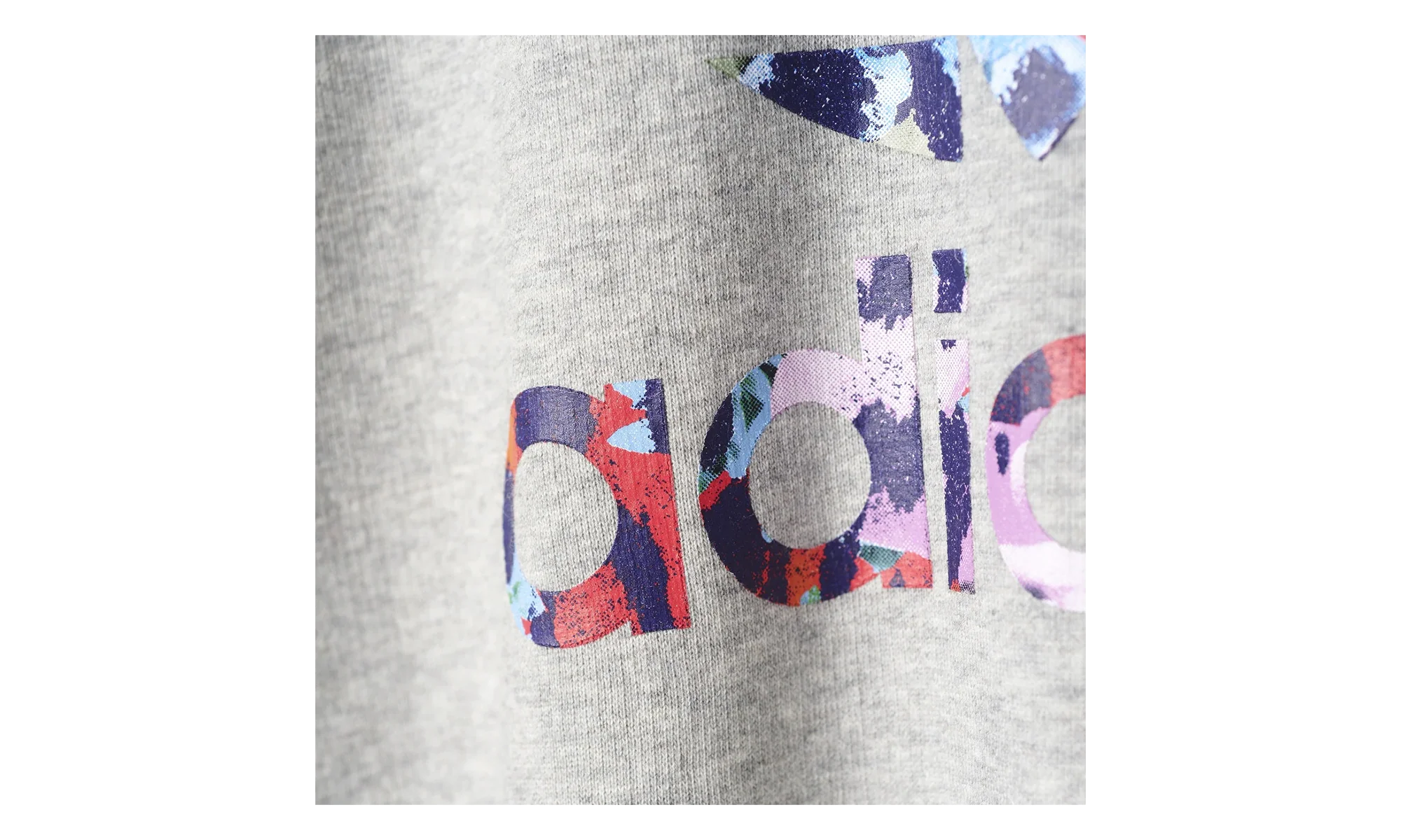Originals S Rose Hoodie GS "Grey Heather / Multicolor / Fresh Pink" S96103 - Image 3