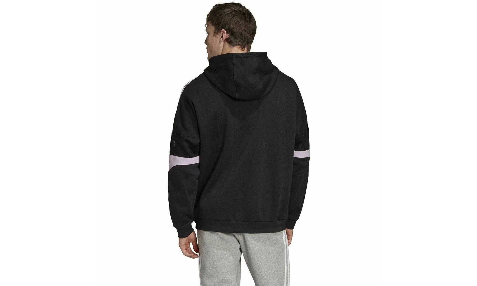 Originals Team Signature Trefoil Hoodie "Black / Clear Lilac" ED7175 - Image 2