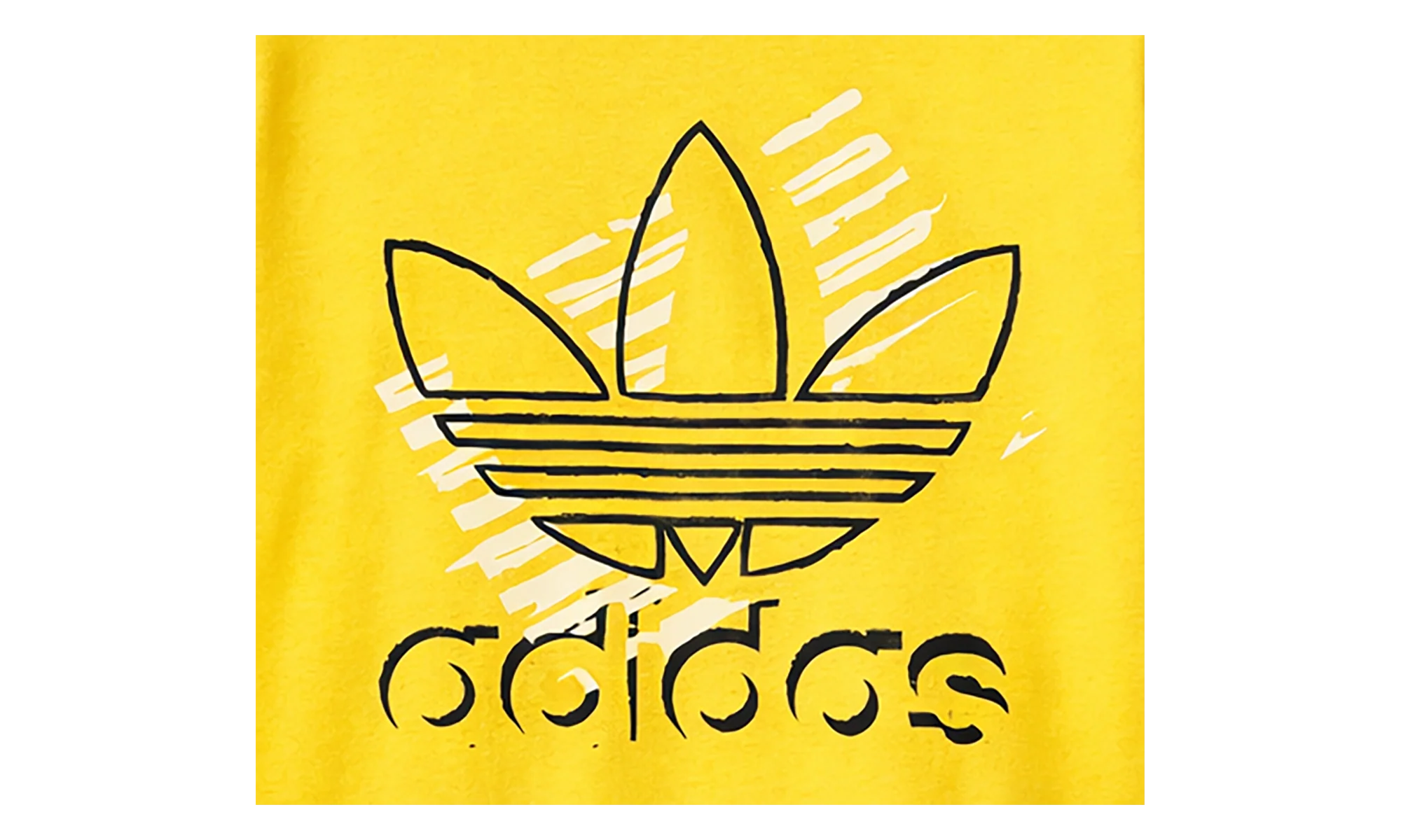 Originals Trefoil Art T-Shirt GS "Yellow" DY5856 - Image 2