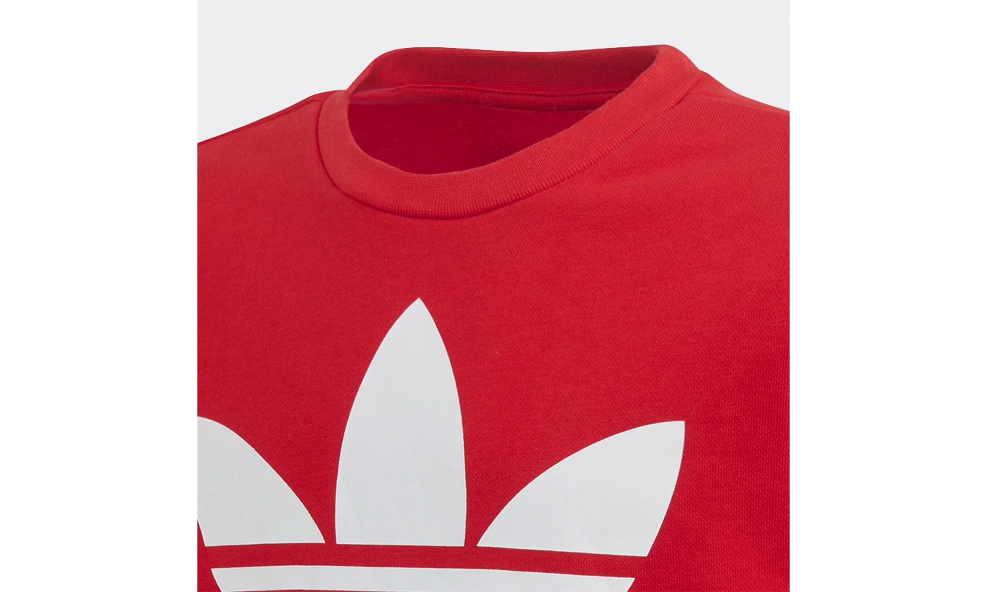 Originals Trefoil Crewneck Sweatshirt GS "Scarlet / White" ED7798 - Image 2