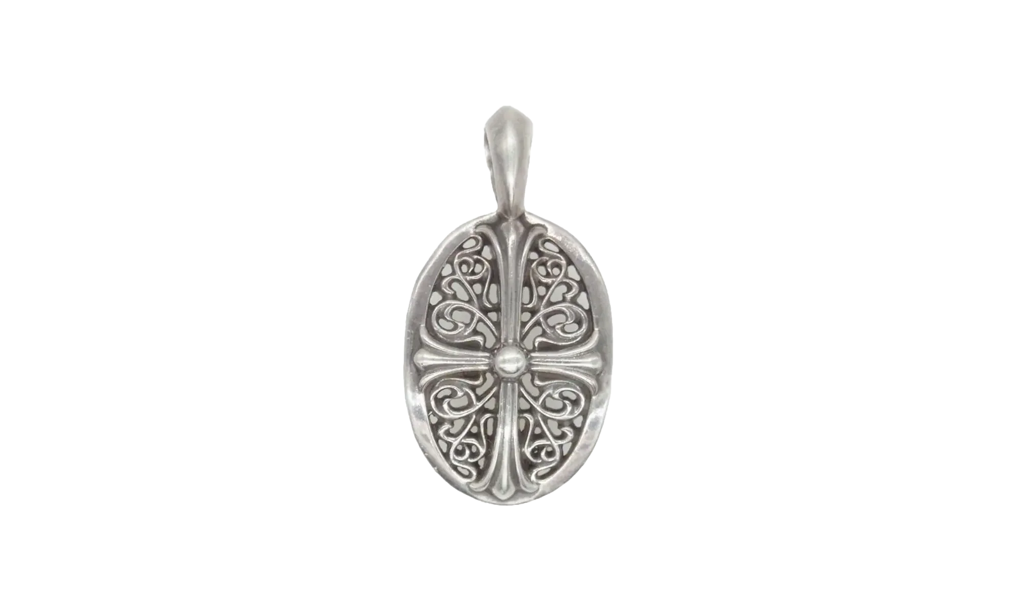Oval Necklace "Silver" CHRM0558