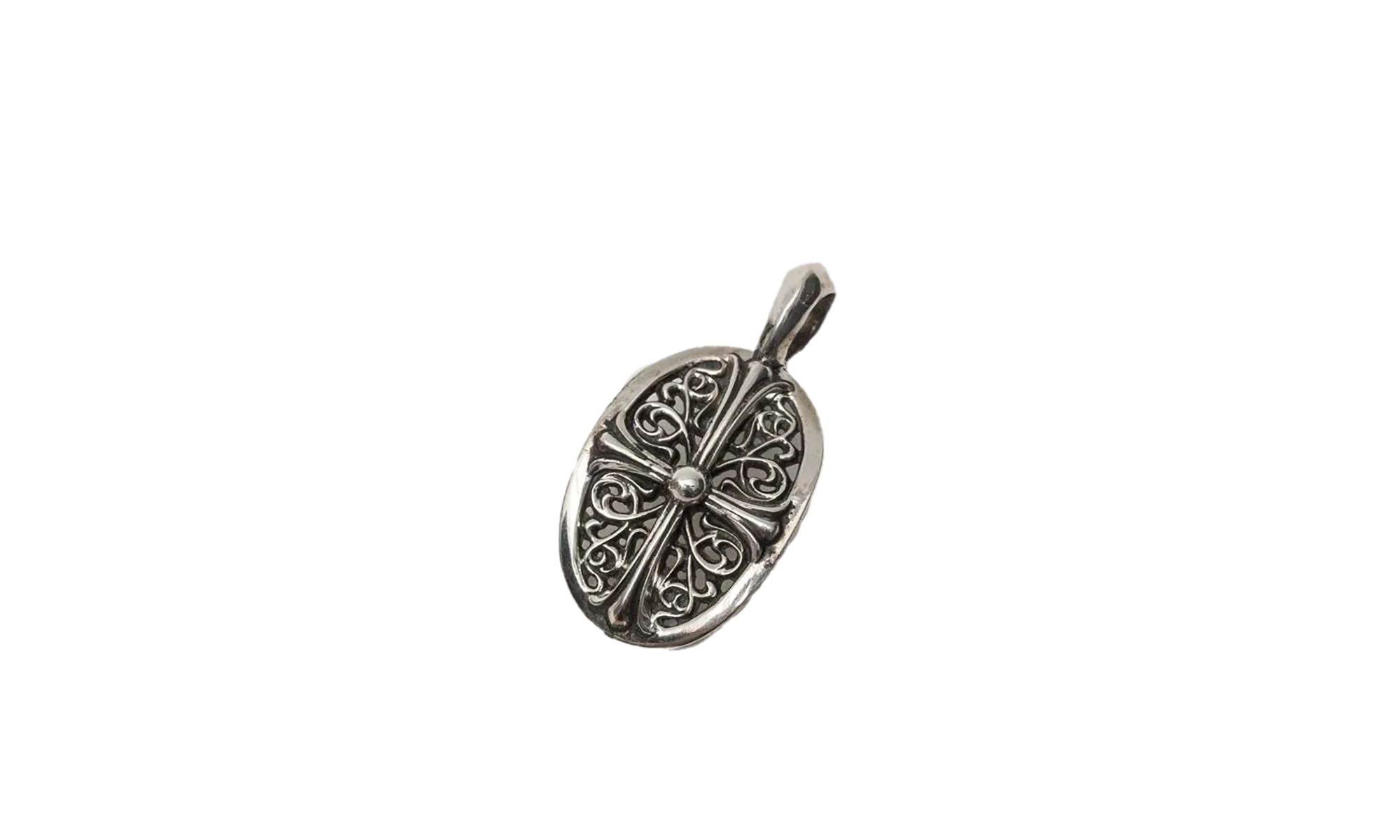 Oval Necklace "Silver" CHRM0558 - Image 2
